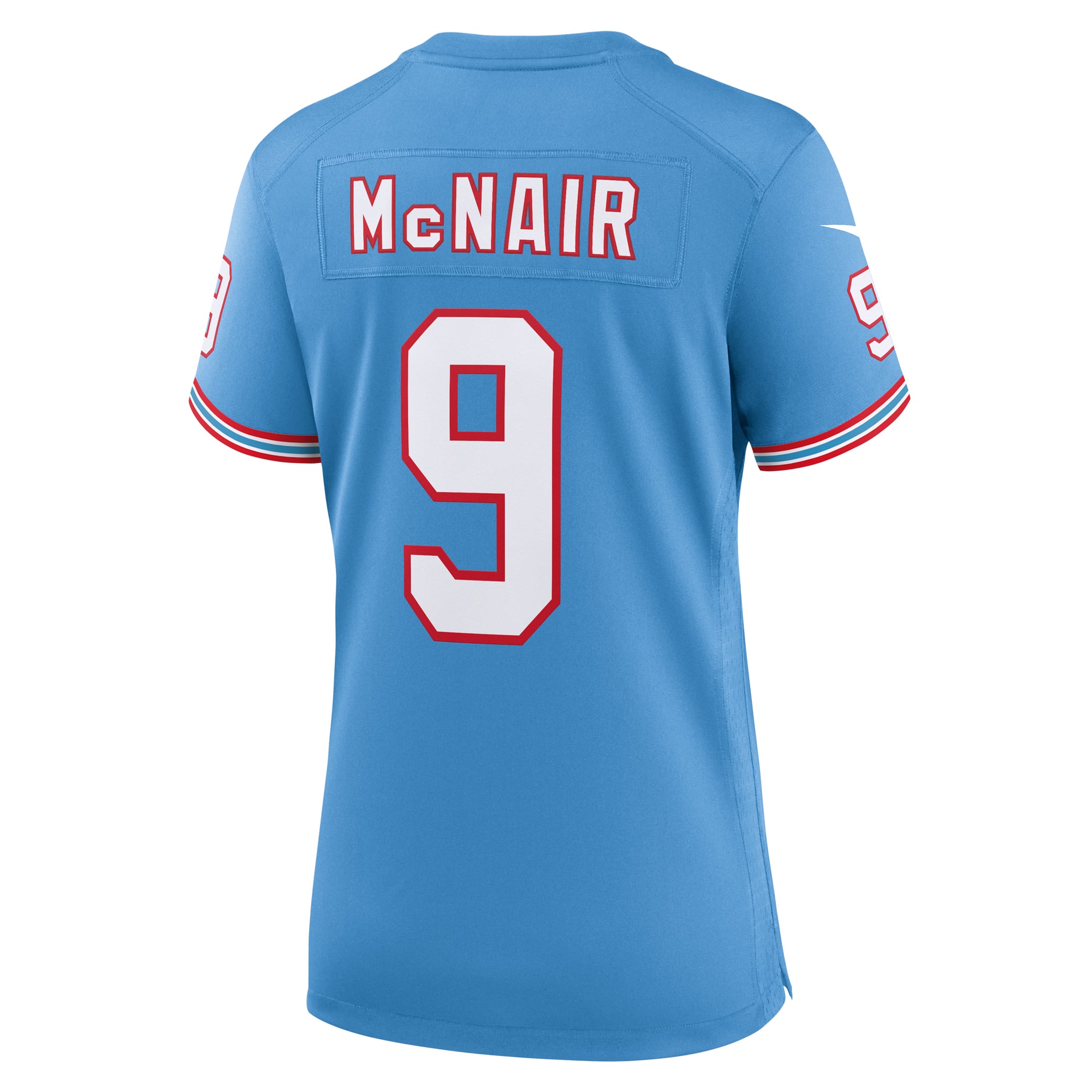 Steve McNair Tennessee Titans Women's Oilers Throwback Retired Player Game Jersey - Light Blue - Image 4