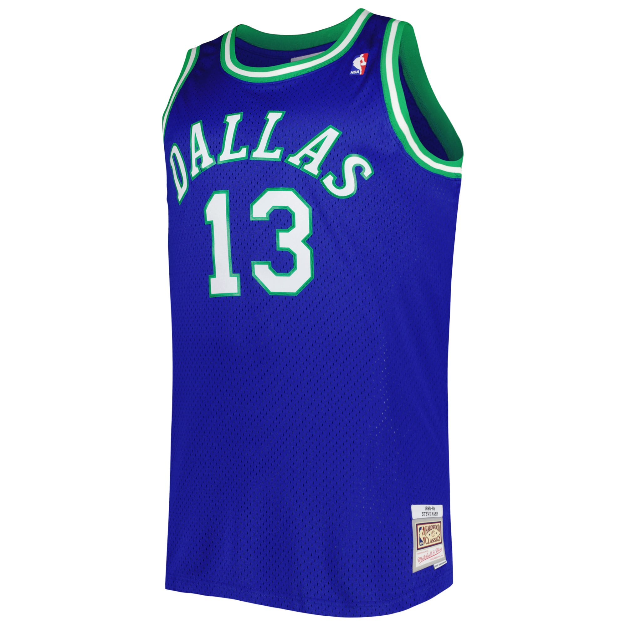 Steve Nash Dallas Mavericks Big & Tall Hardwood Classics 1998/99 Swingman Jersey - Blue - Image 3