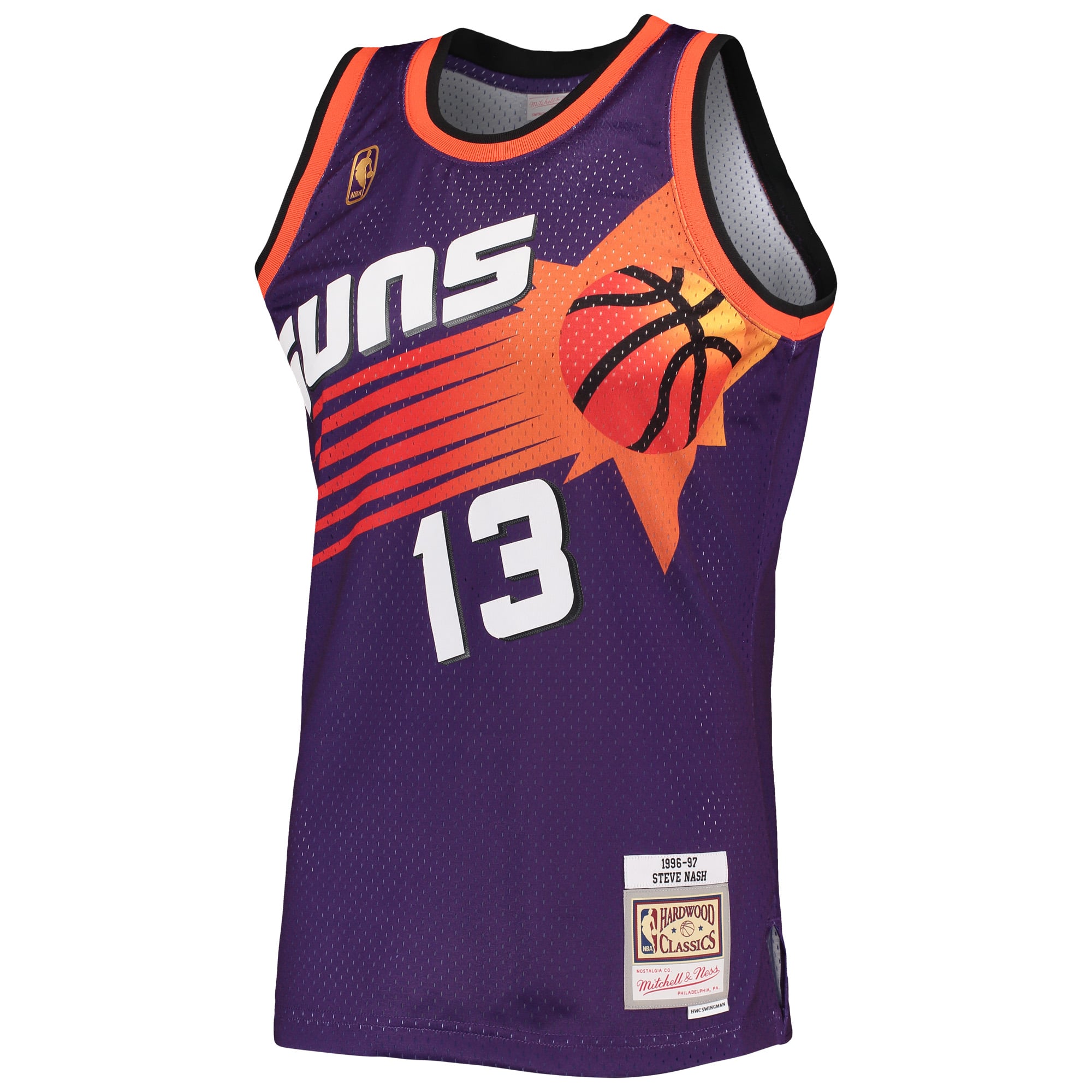 Steve Nash Phoenix Suns 1996/97 Hardwood Classics Swingman Jersey - Purple - Image 3