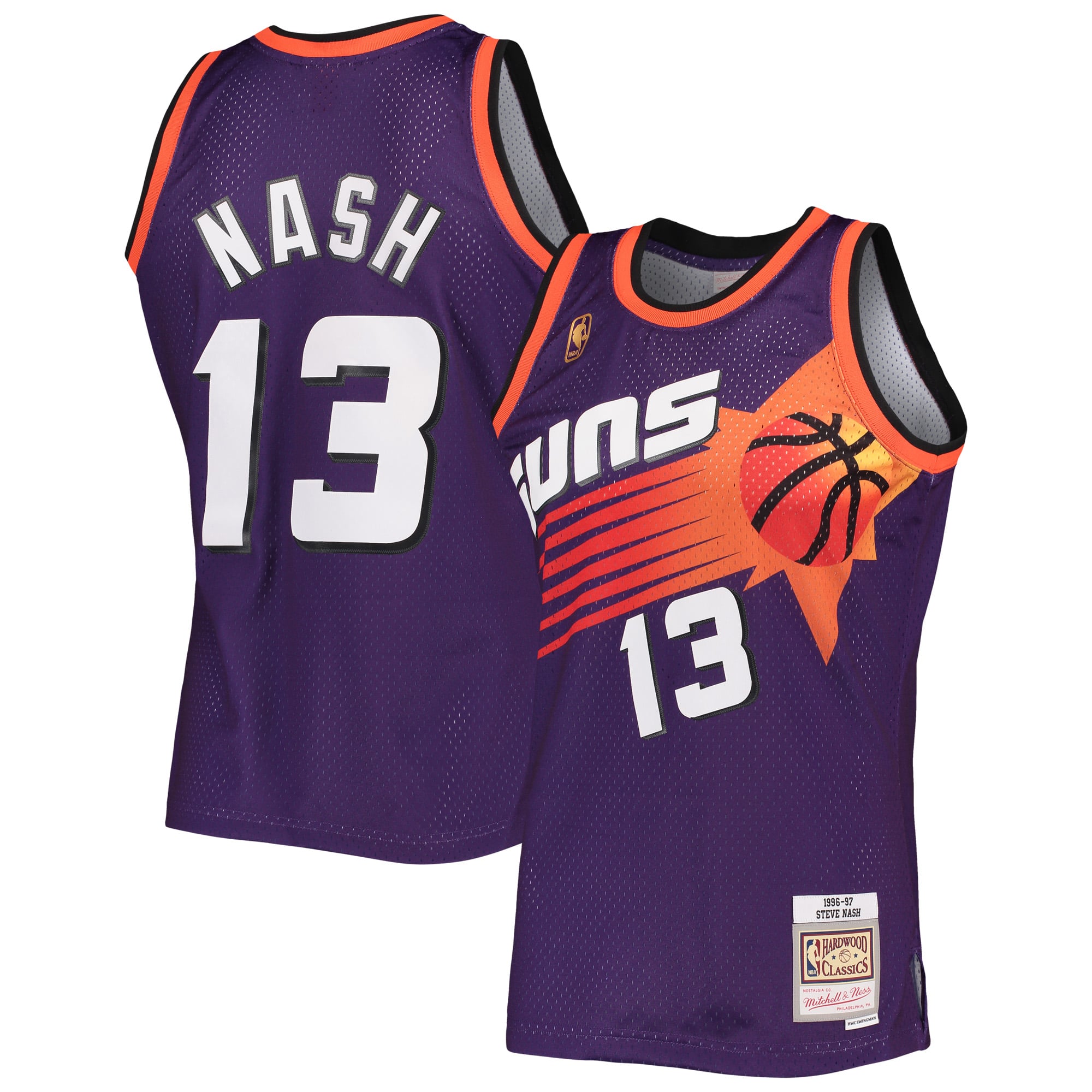 Steve Nash Phoenix Suns 1996/97 Hardwood Classics Swingman Jersey - Purple - Image 2