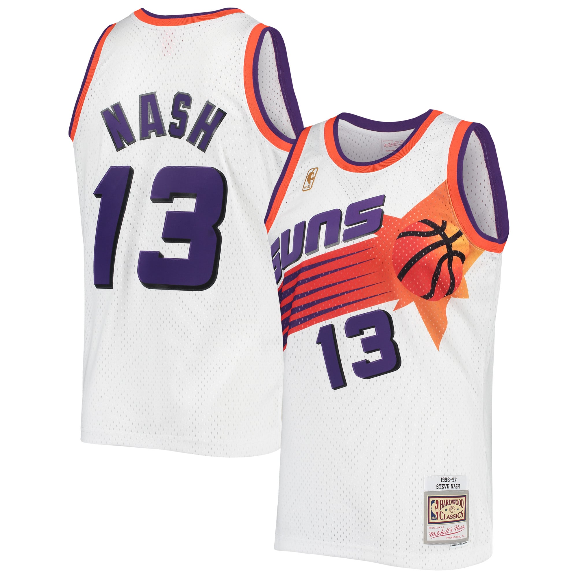 Steve Nash Phoenix Suns 1996/97 Hardwood Classics Swingman Jersey - White - Image 2