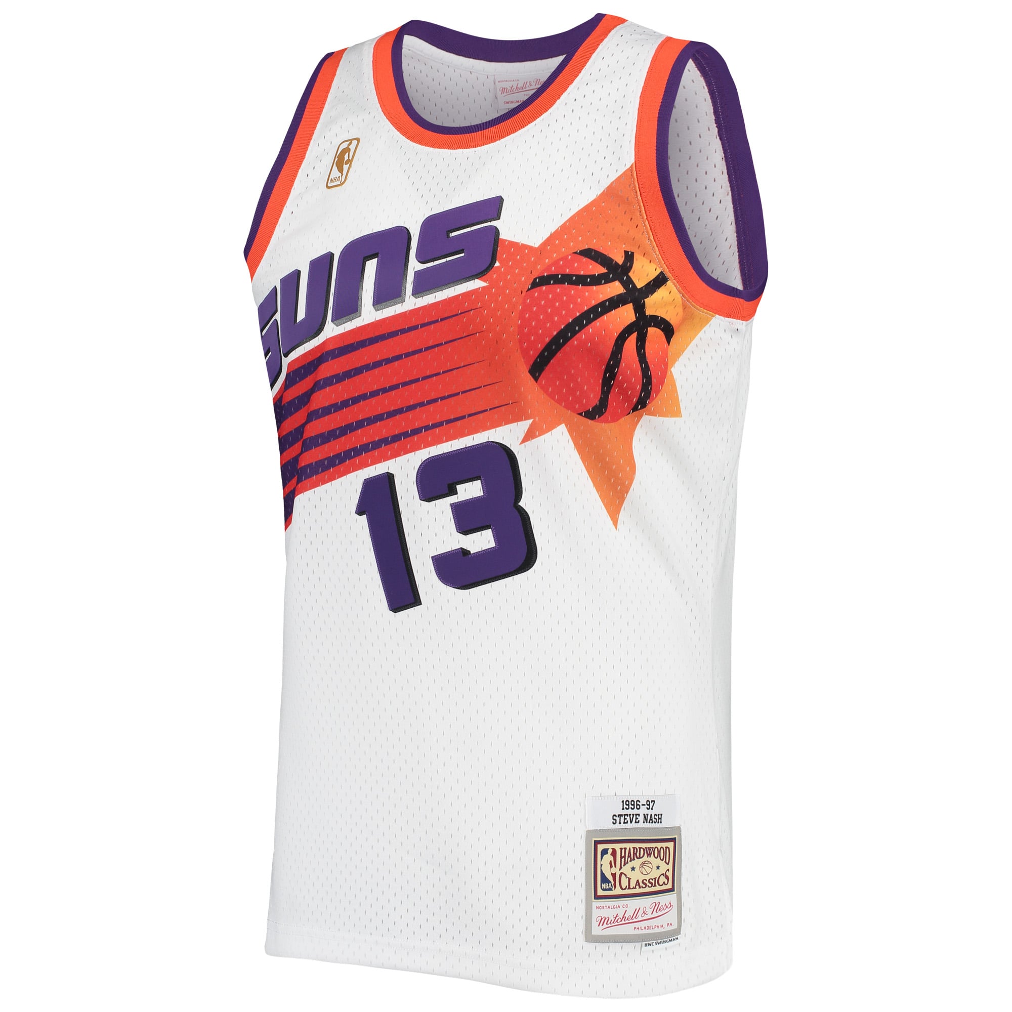 Steve Nash Phoenix Suns 1996/97 Hardwood Classics Swingman Jersey - White - Image 3