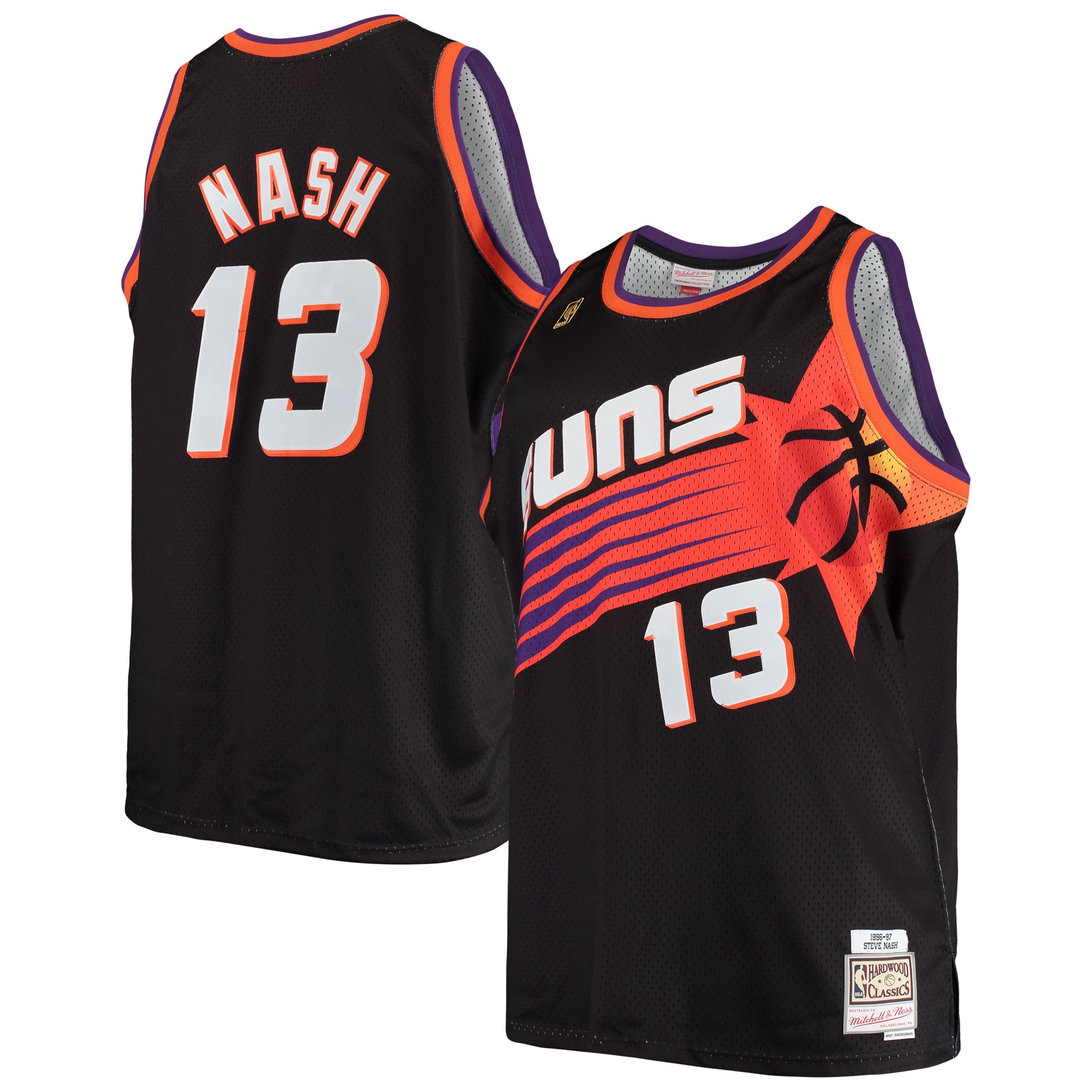 Steve Nash Phoenix Suns Big & Tall Hardwood Classics 1996/97 Swingman Jersey - Black
