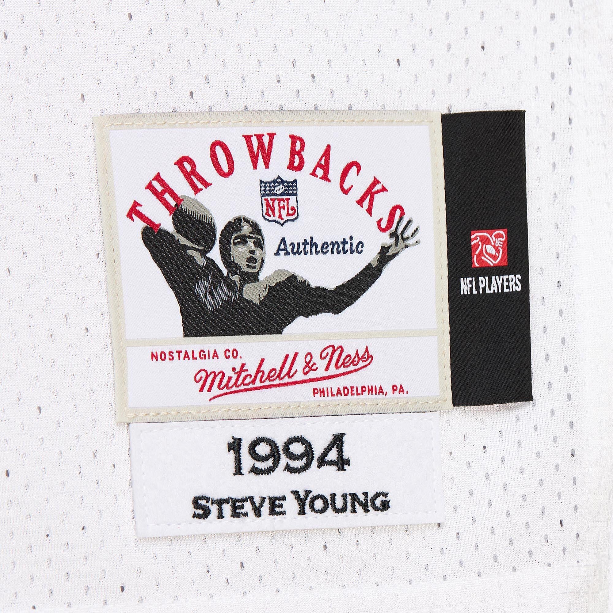 Steve Young San Francisco 49ers 1994 Throwback Retired Player Jersey - White - Image 8