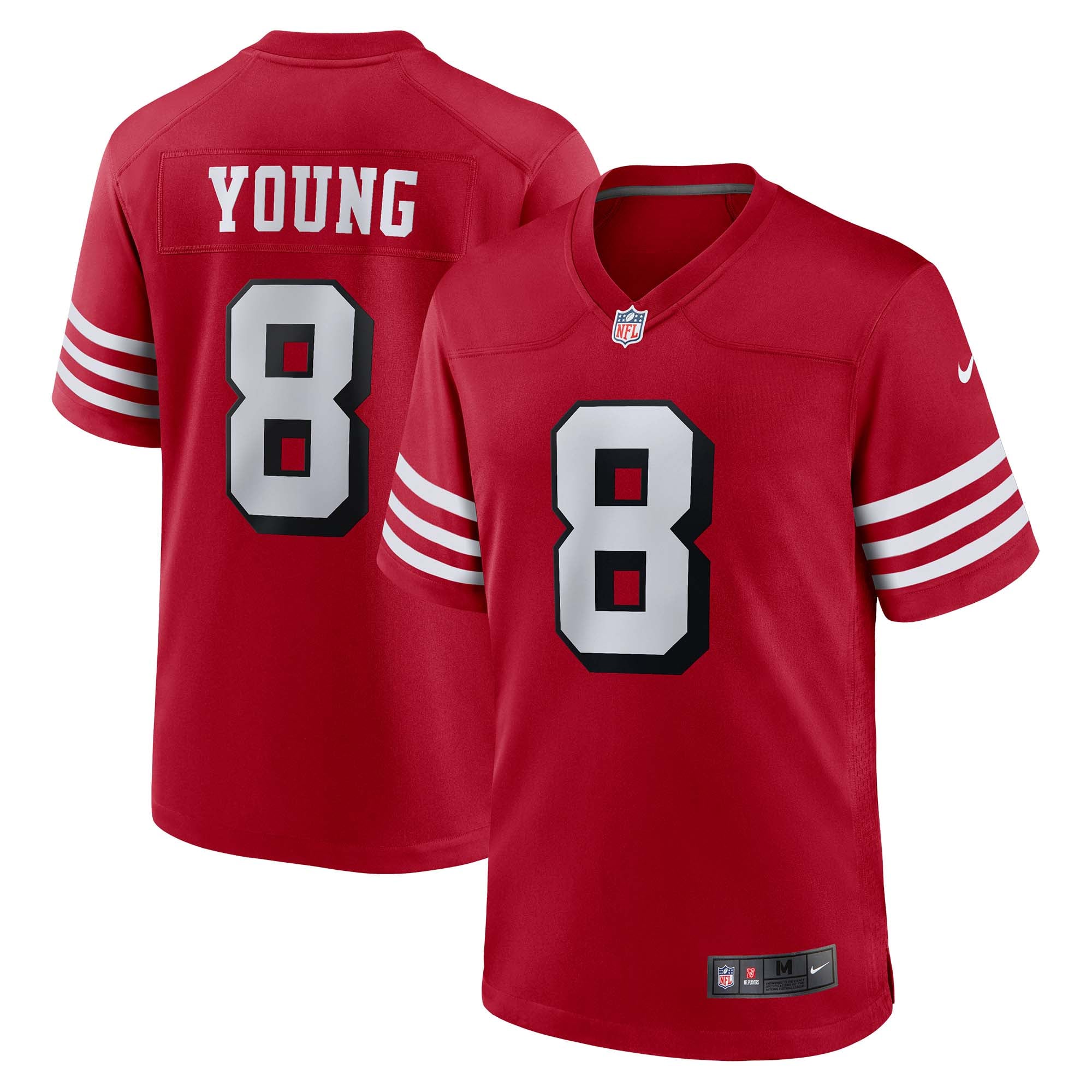 Steve Young San Francisco 49ers Retired Player Alternate Game Jersey - Scarlet - Image 2
