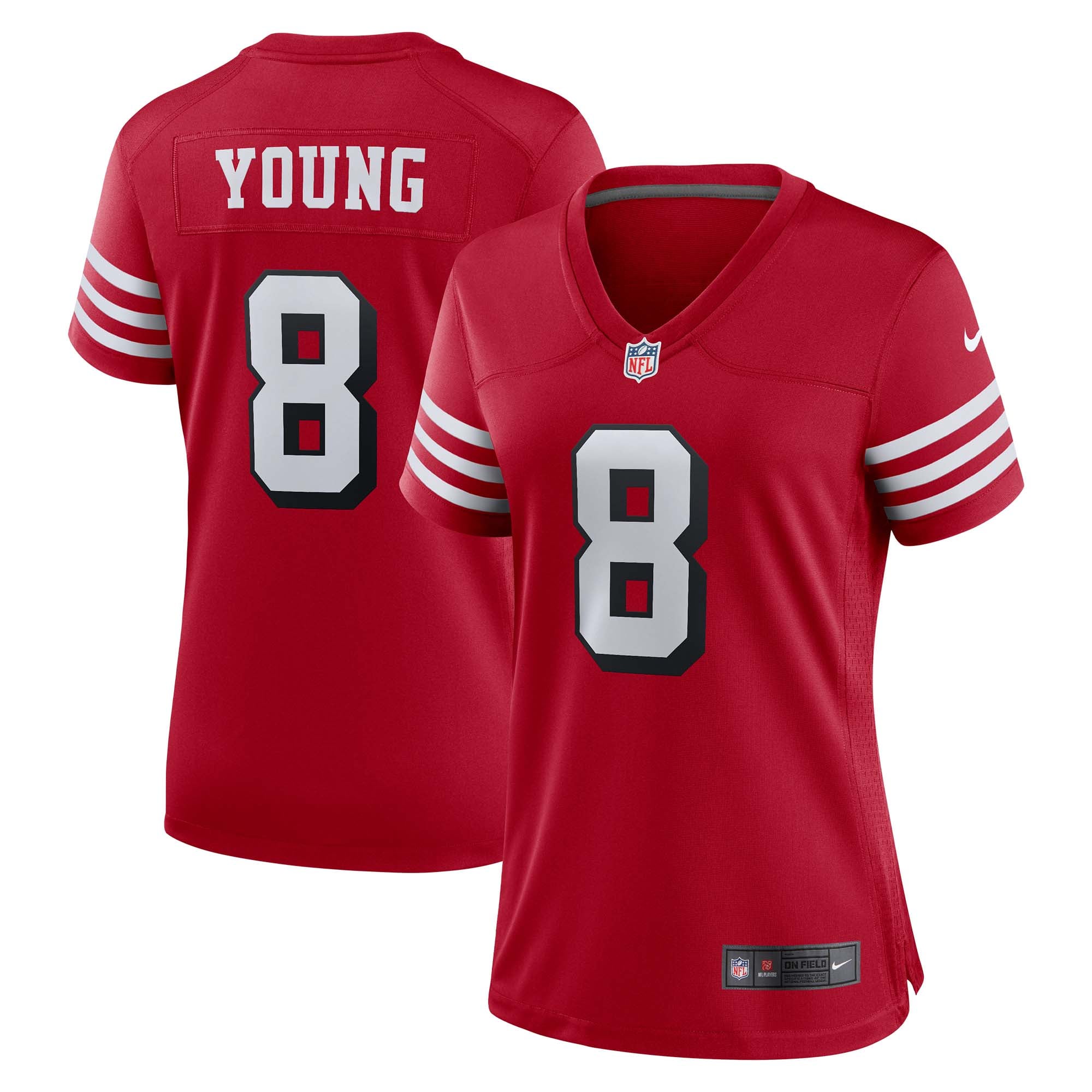 Steve Young San Francisco 49ers Women's Alternate Game Jersey - Scarlet - Image 2