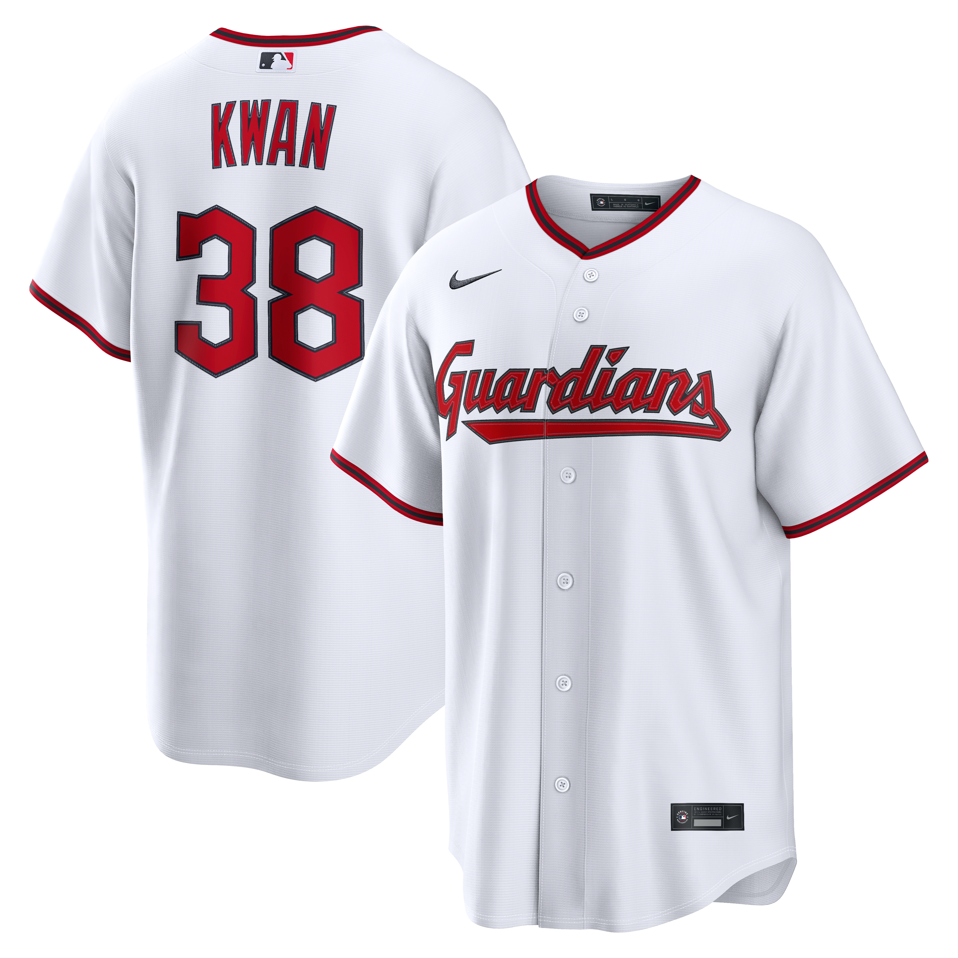 Steven Kwan Cleveland Guardians Home Jersey - White