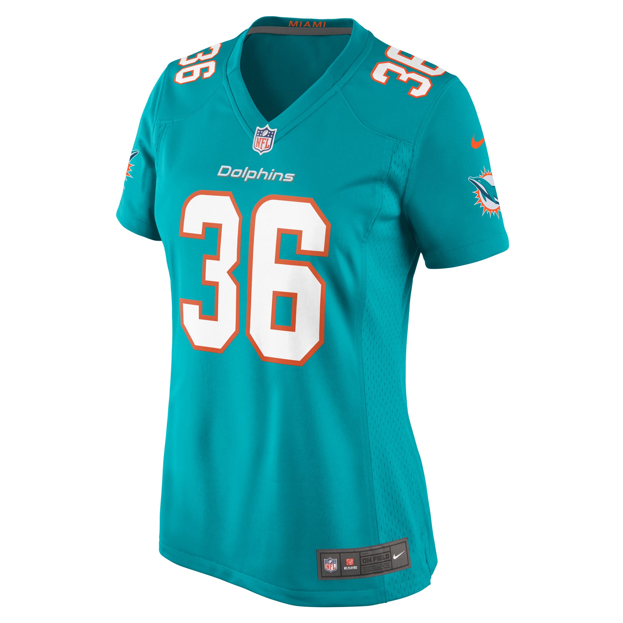 Storm Duck Miami Dolphins Women's Game Jersey - Aqua - Image 3