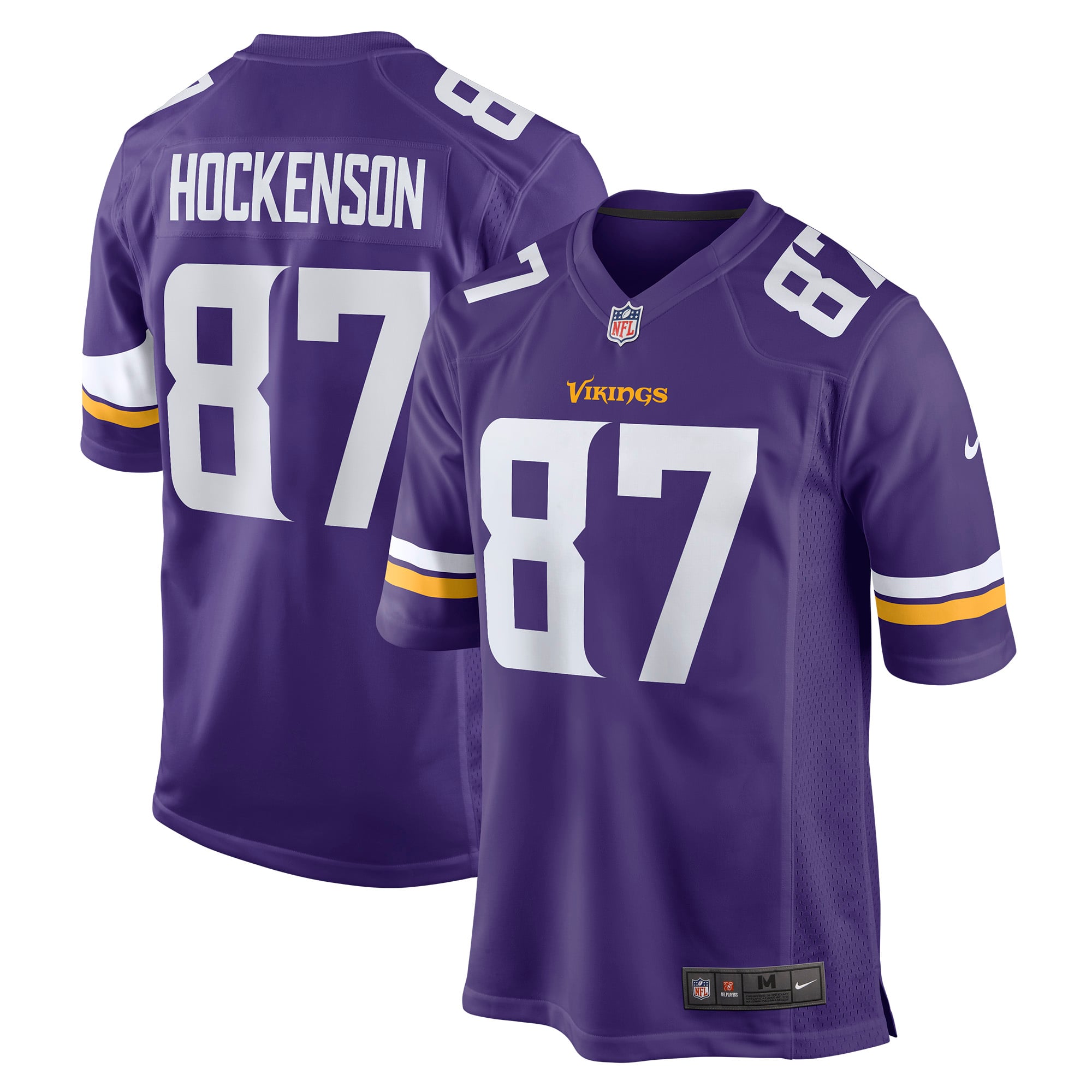 T.J. Hockenson Minnesota Vikings Game Player Jersey - Purple - Image 2