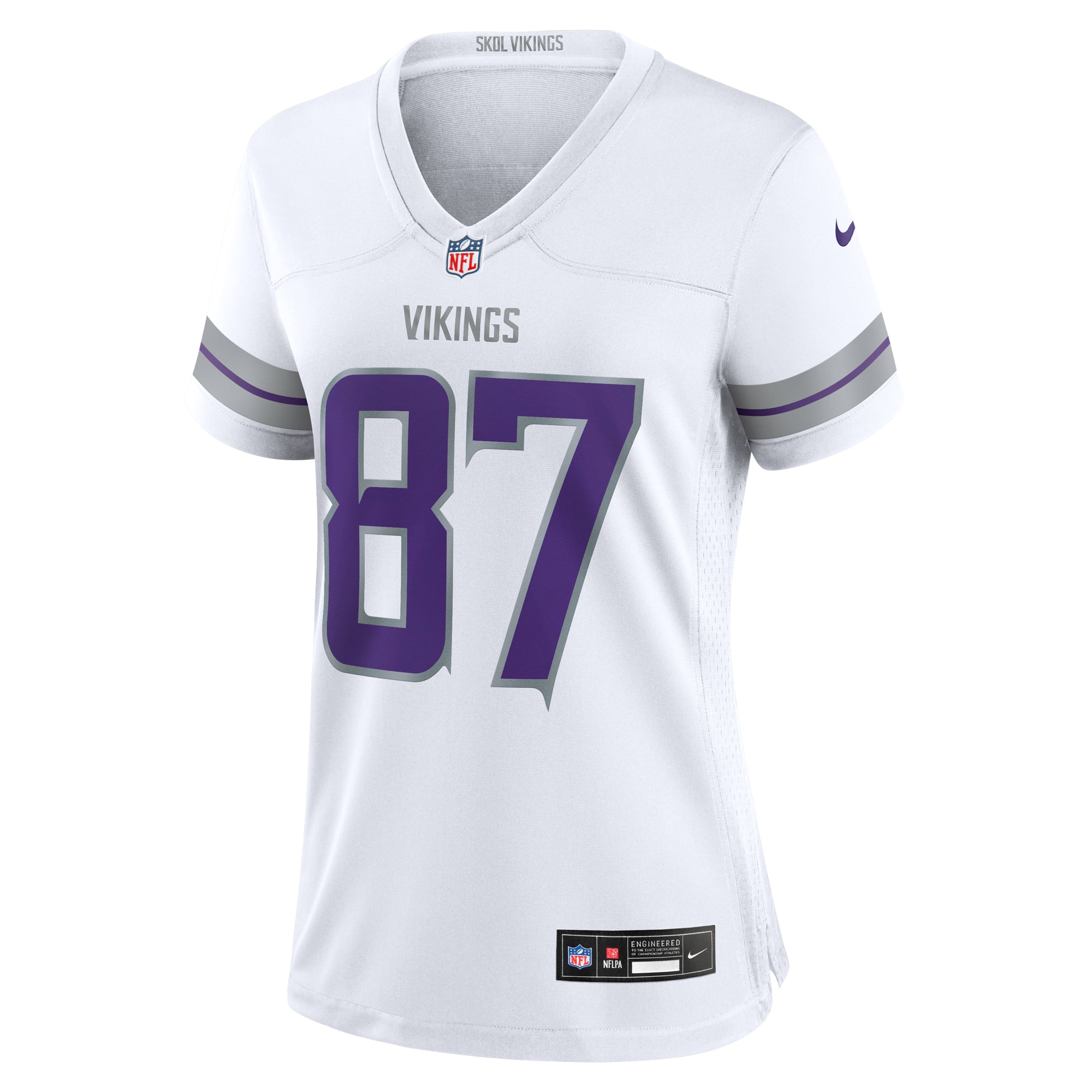 T.J. Hockenson Minnesota Vikings Women's Alternate Game Player Jersey - White - Image 3