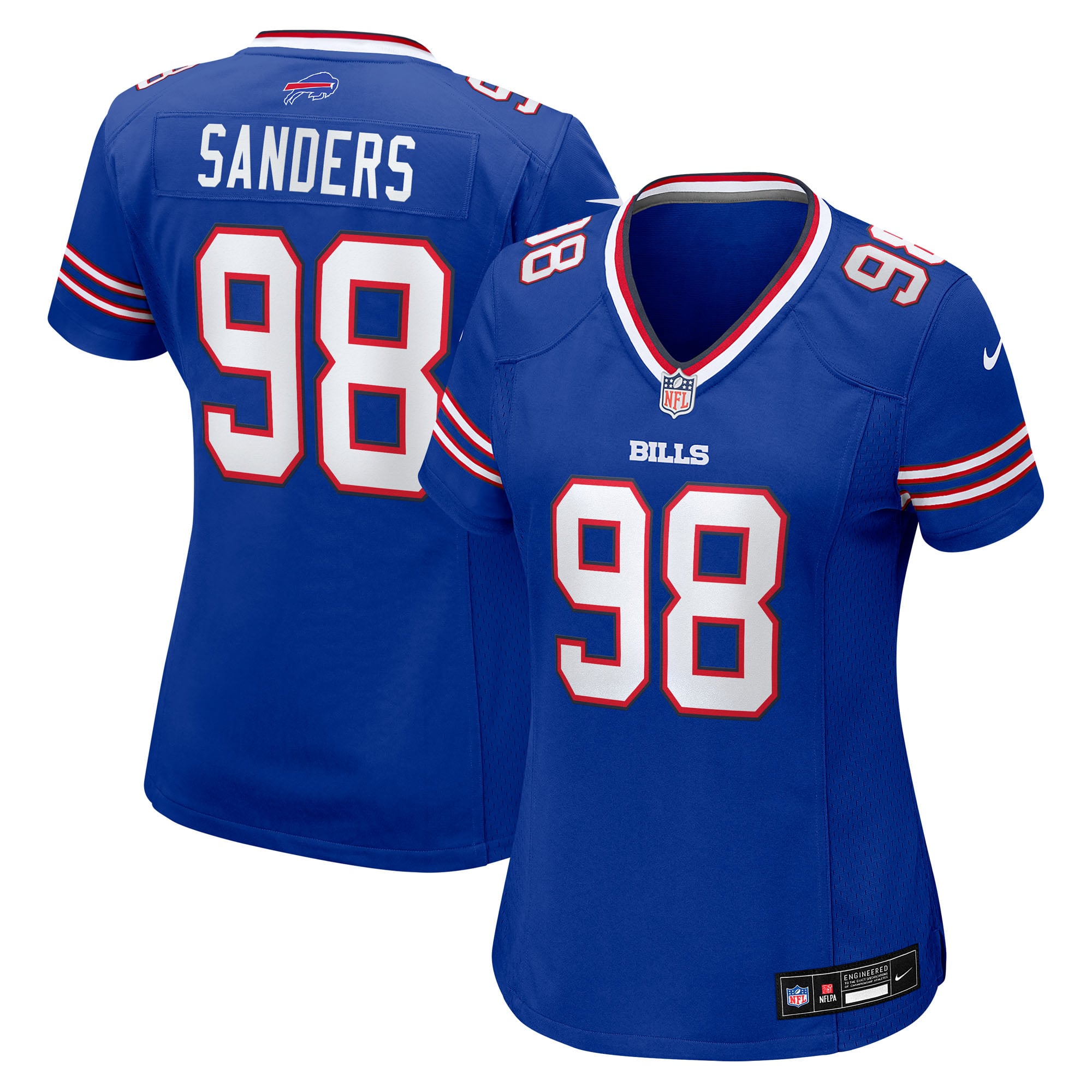 T.J. Sanders Buffalo Bills Women's Team Game Jersey - Royal - Image 2