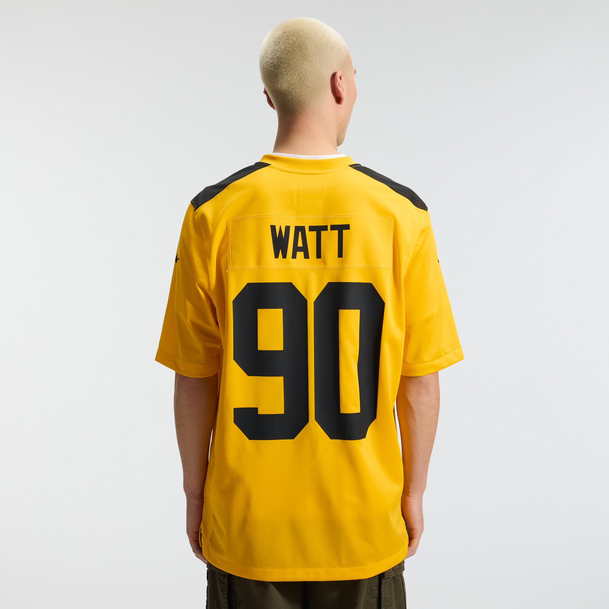 T.J. Watt Pittsburgh Steelers Alternate 1933 Throwback Game Jersey - Gold - Image 5
