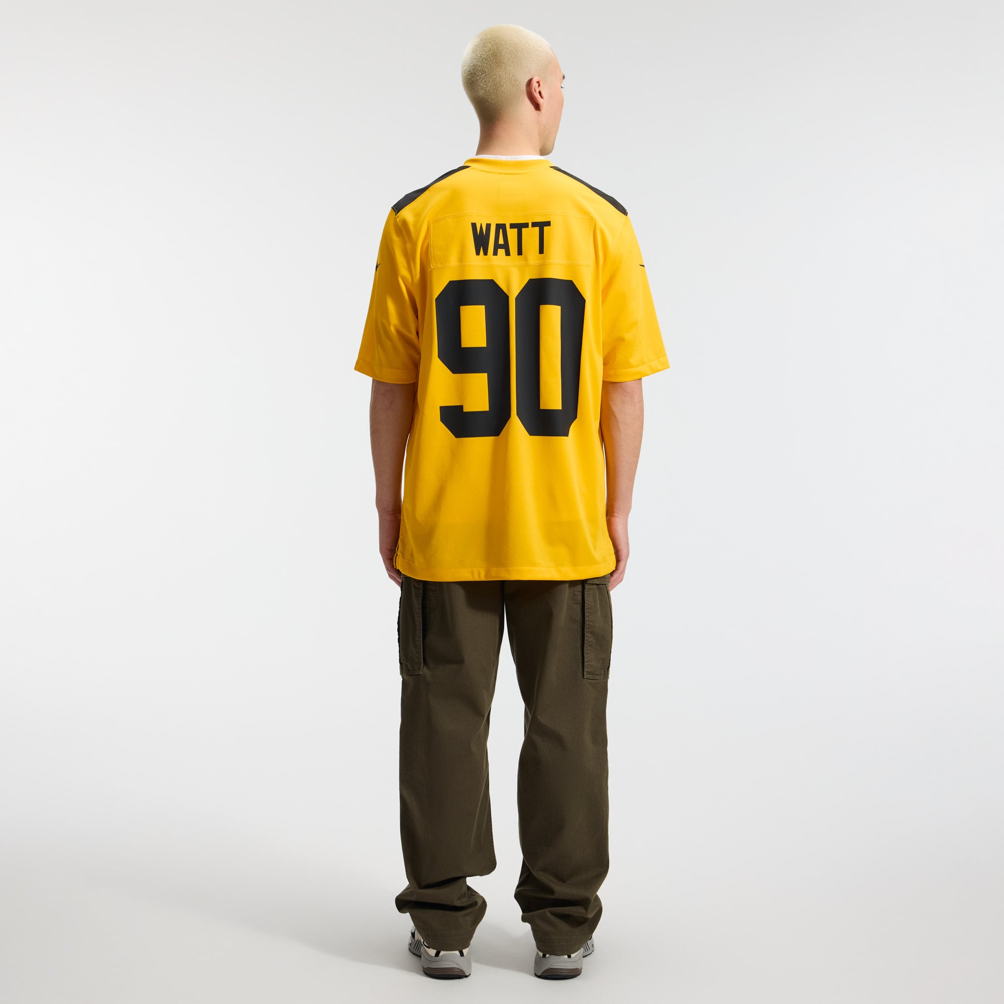 T.J. Watt Pittsburgh Steelers Alternate 1933 Throwback Game Jersey - Gold - Image 7