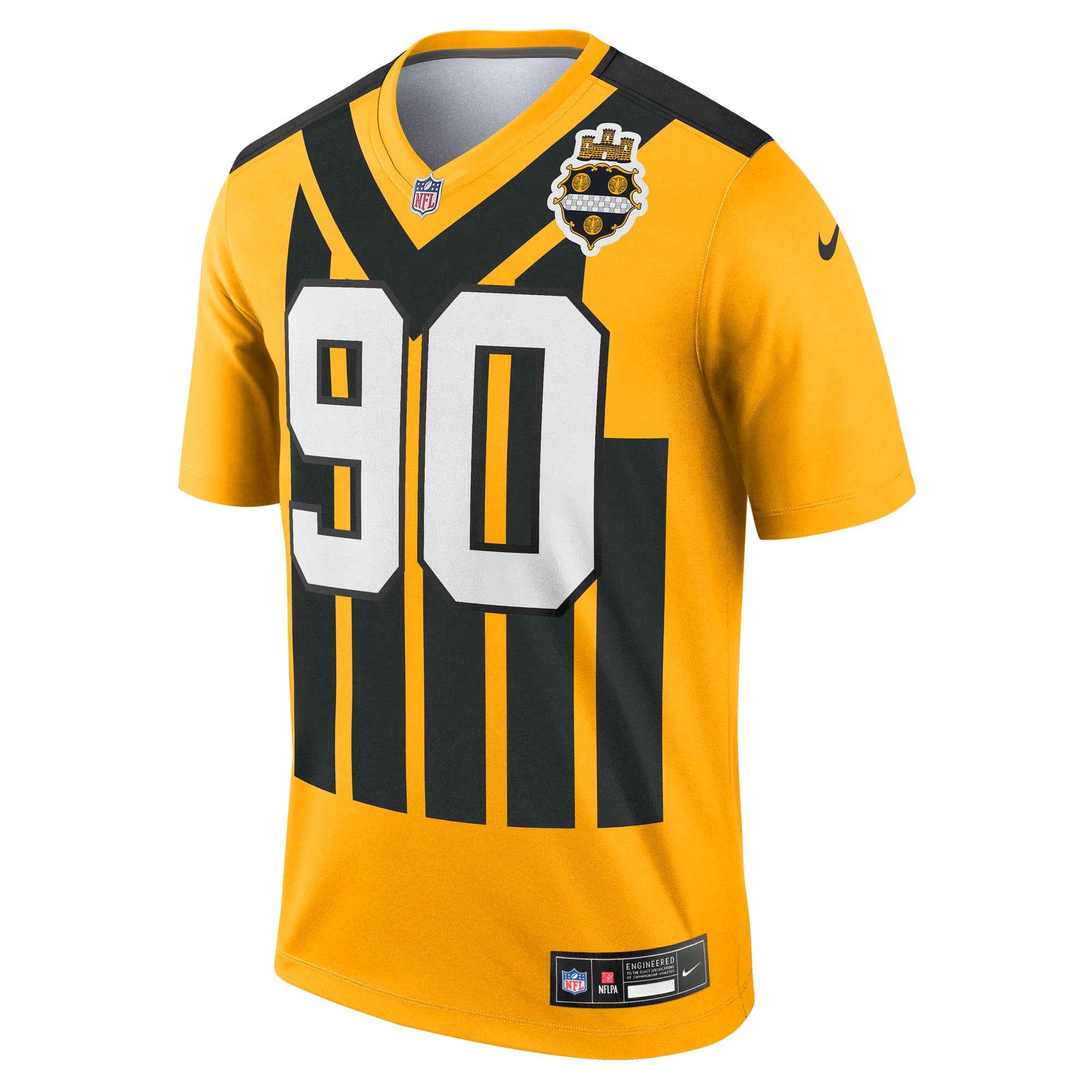 T.J. Watt Pittsburgh Steelers Alternate 1933 Throwback Legend Player Performance Top - Gold - Image 3