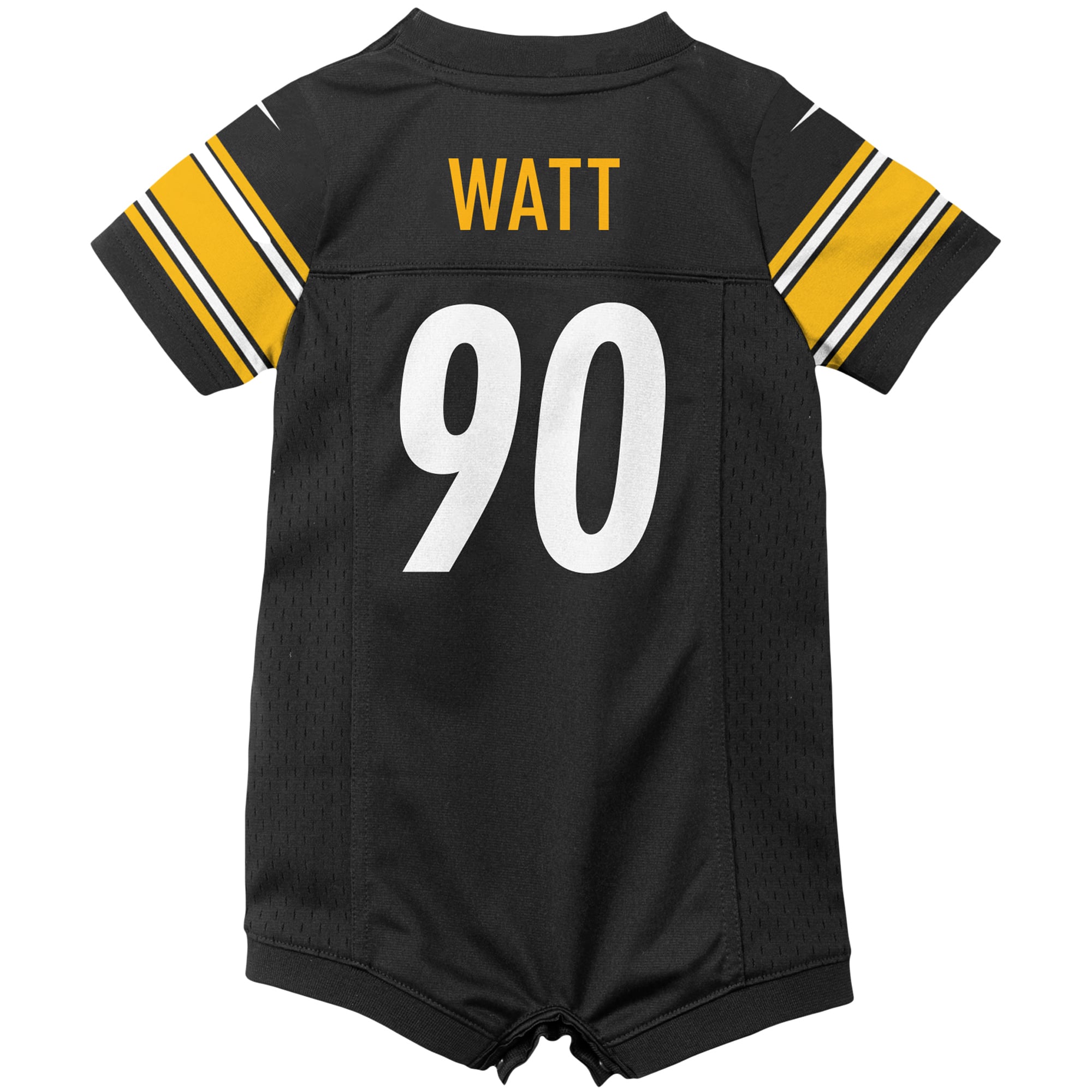T.J. Watt Pittsburgh Steelers Infant Game Romper Jersey - Black - Image 4