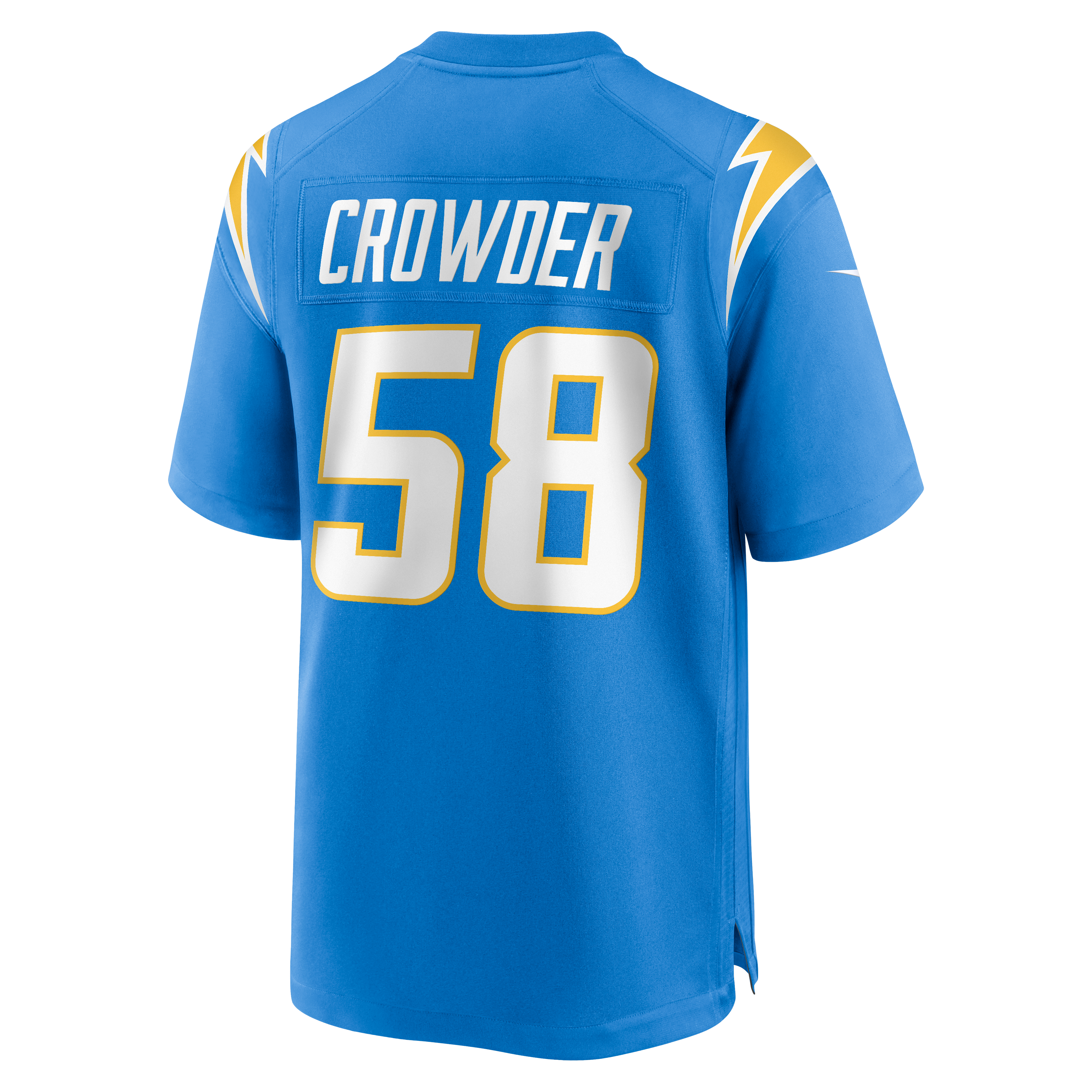 Tae Crowder Los Angeles Chargers Team Game Jersey - Powder Blue - Image 4