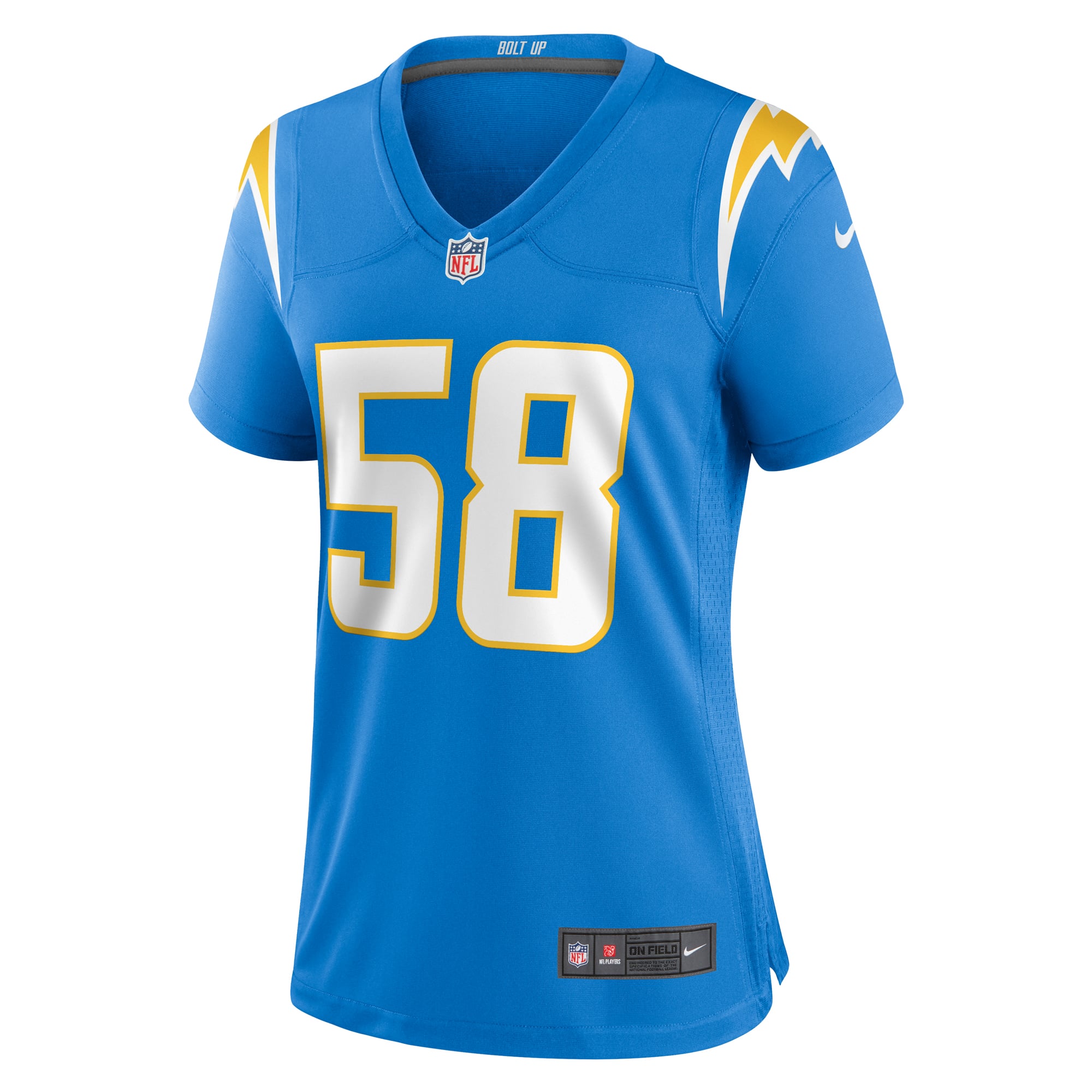 Tae Crowder Los Angeles Chargers Women's Team Game Jersey - Powder Blue - Image 3