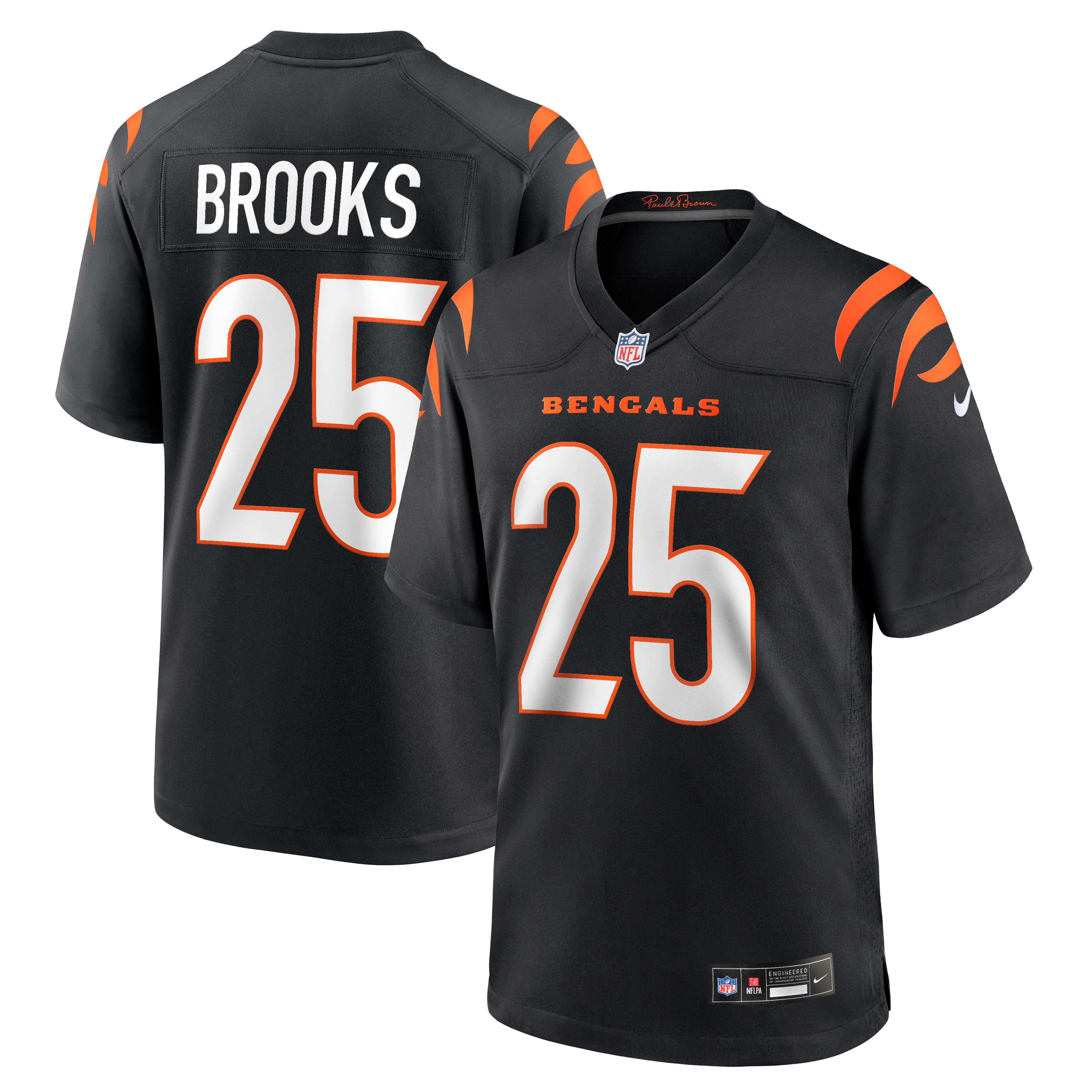 Tahj Brooks Cincinnati Bengals Team Game Jersey - Black - Image 2