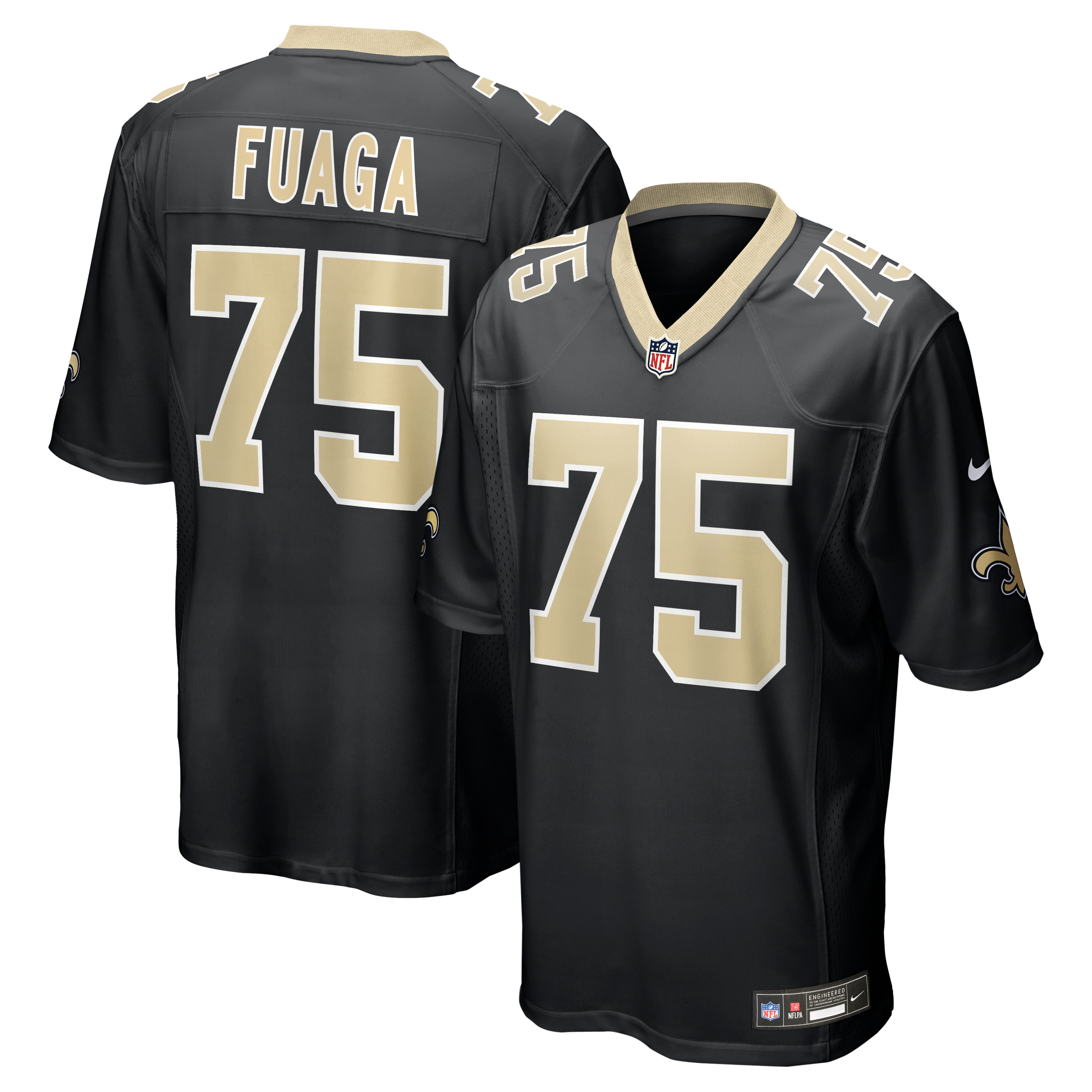 Taliese Fuaga New Orleans Saints Game Jersey - Black - Image 2