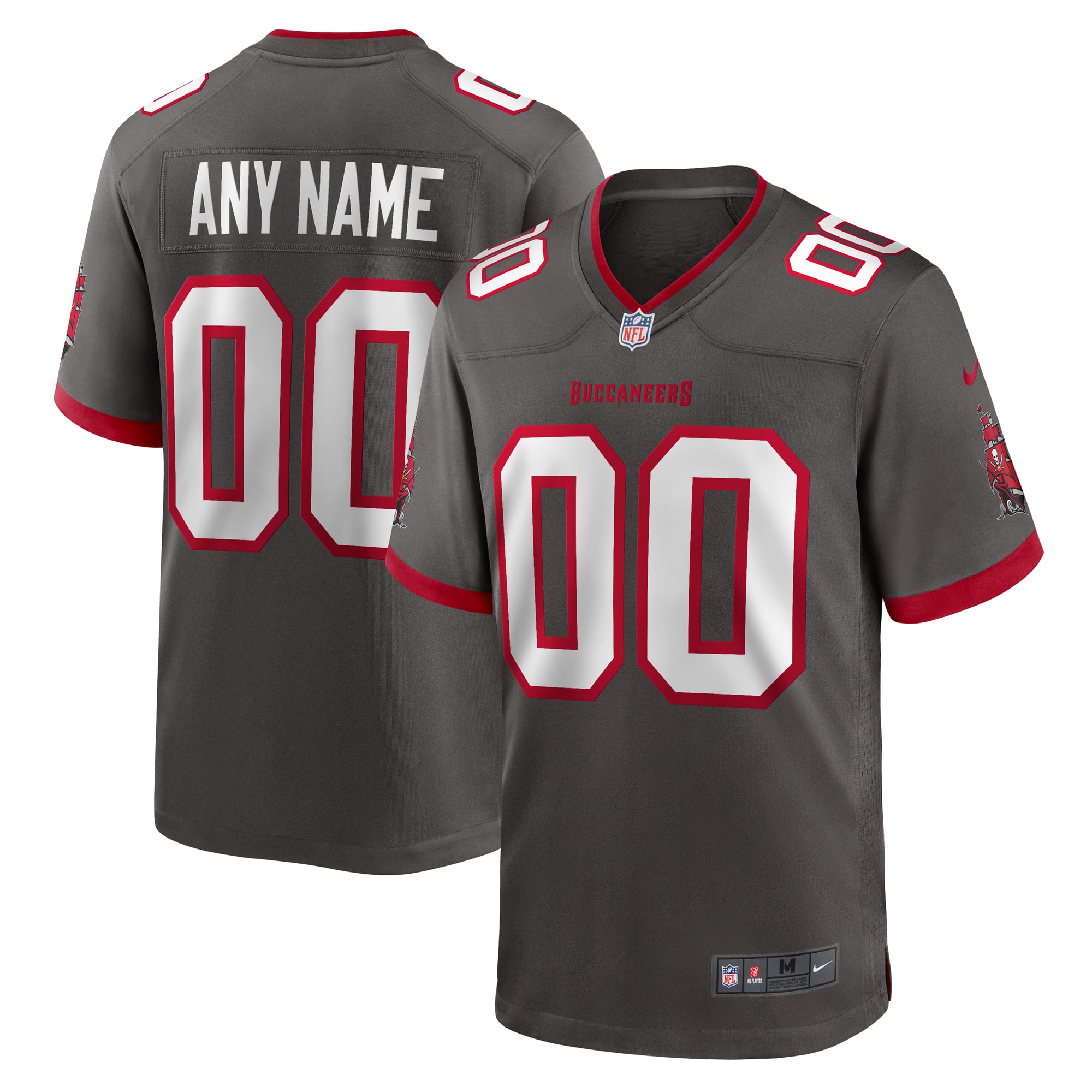 Tampa Bay Buccaneers Alternate Custom Game Jersey - Pewter - Image 2