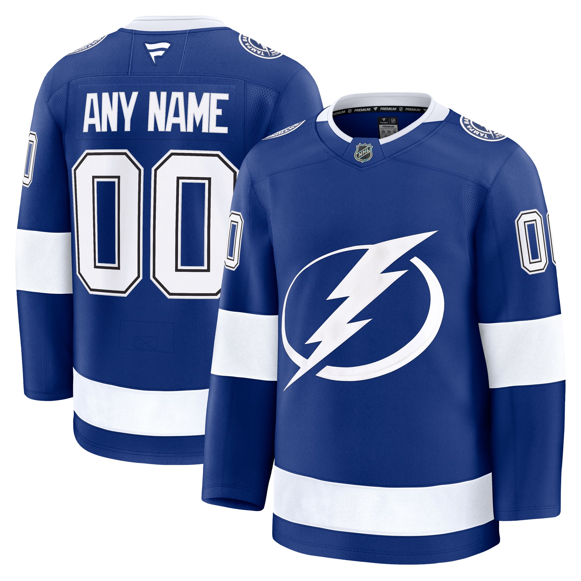 Tampa Bay Lightning Away Premium Custom Jersey - Blue