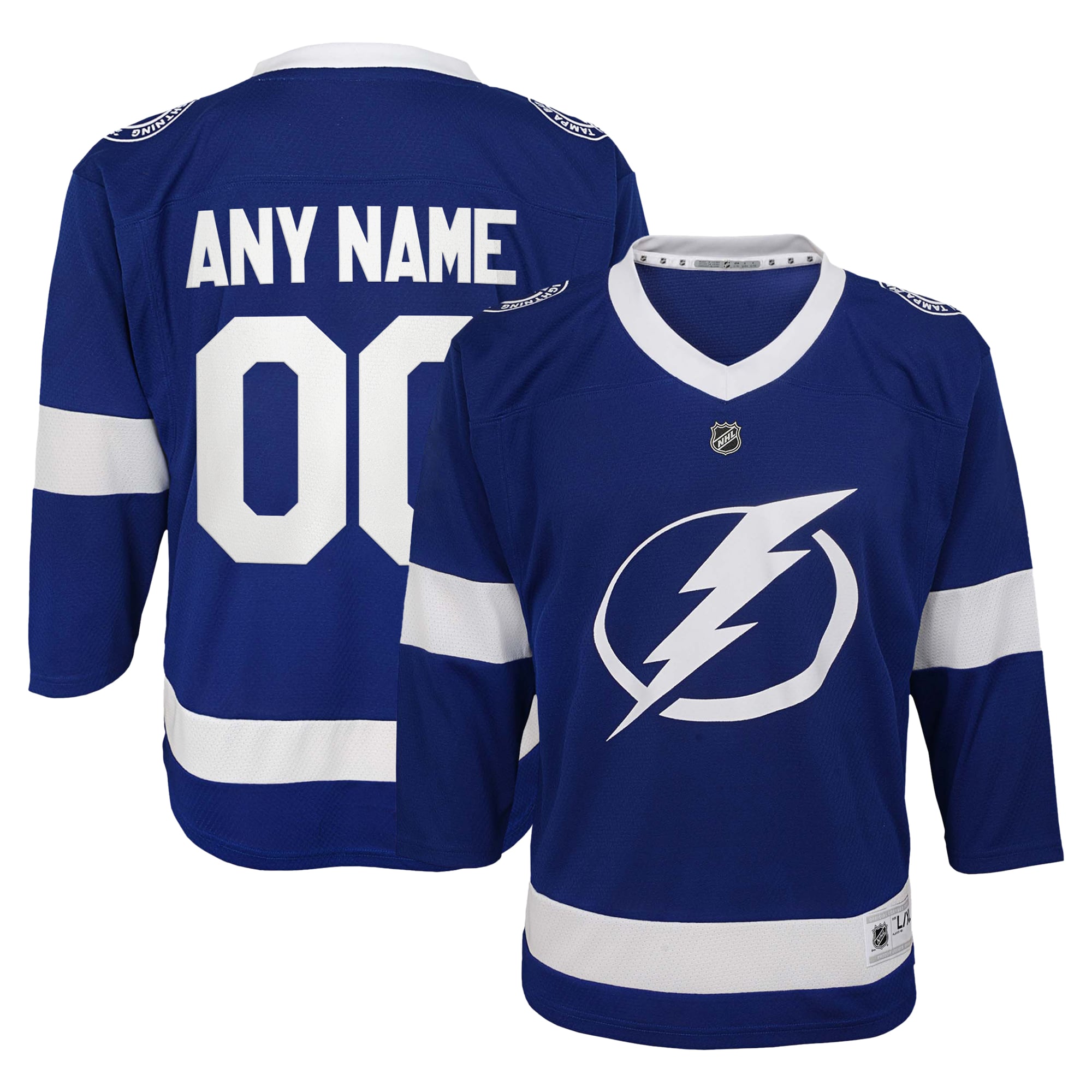 Tampa Bay Lightning Youth Custom Jersey - Blue - Image 2