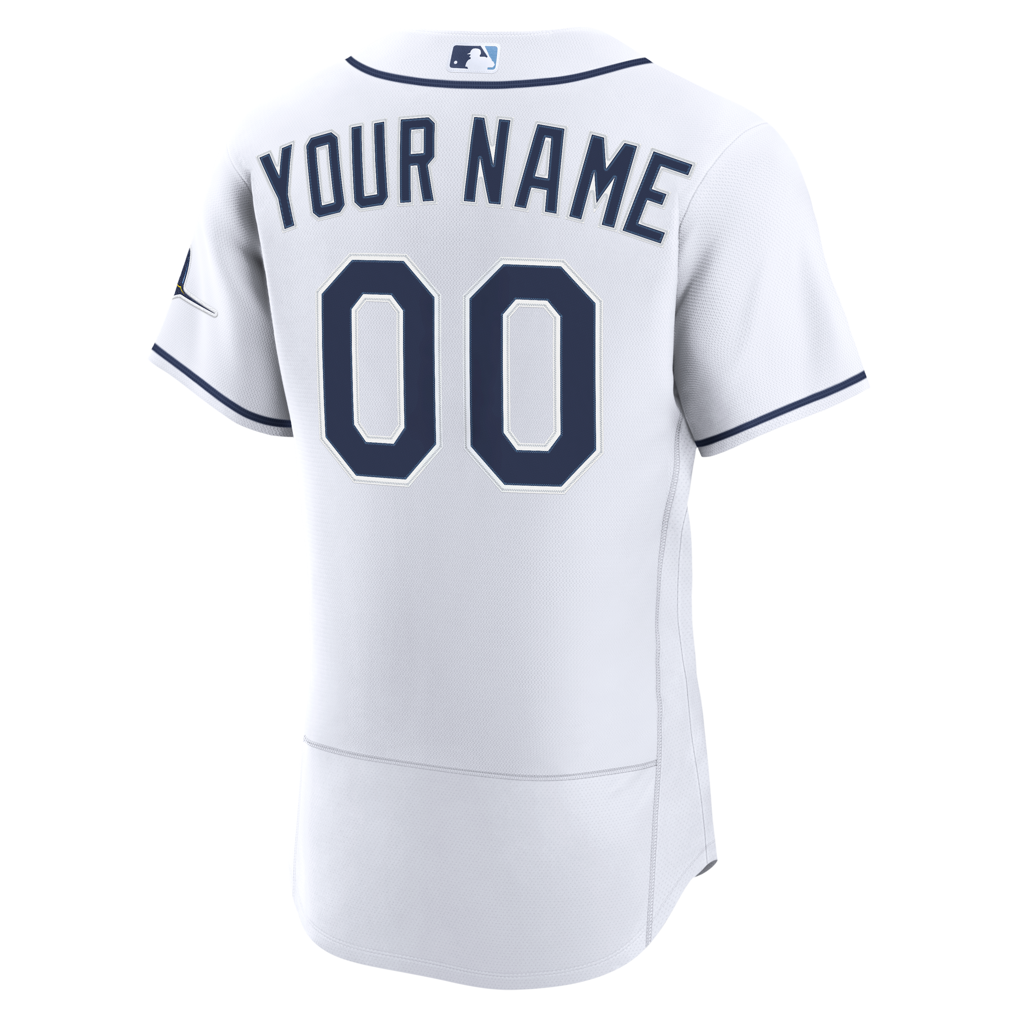 Tampa Bay Rays Home Custom Jersey - White - Image 4