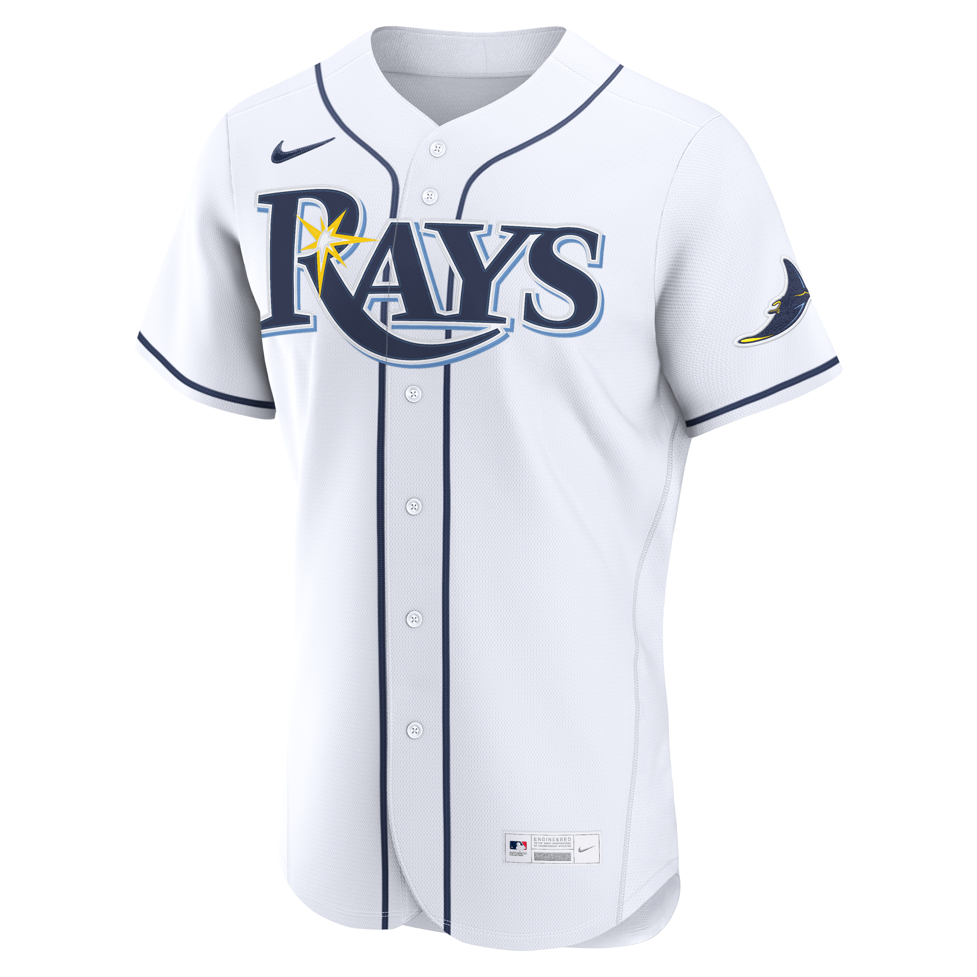 Tampa Bay Rays Home Custom Jersey - White - Image 3