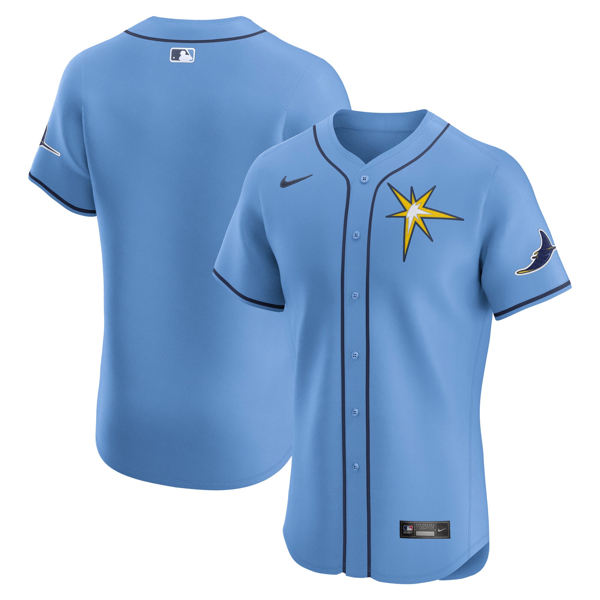 Tampa Bay Rays Home Elite Jersey - Light Blue - Image 2
