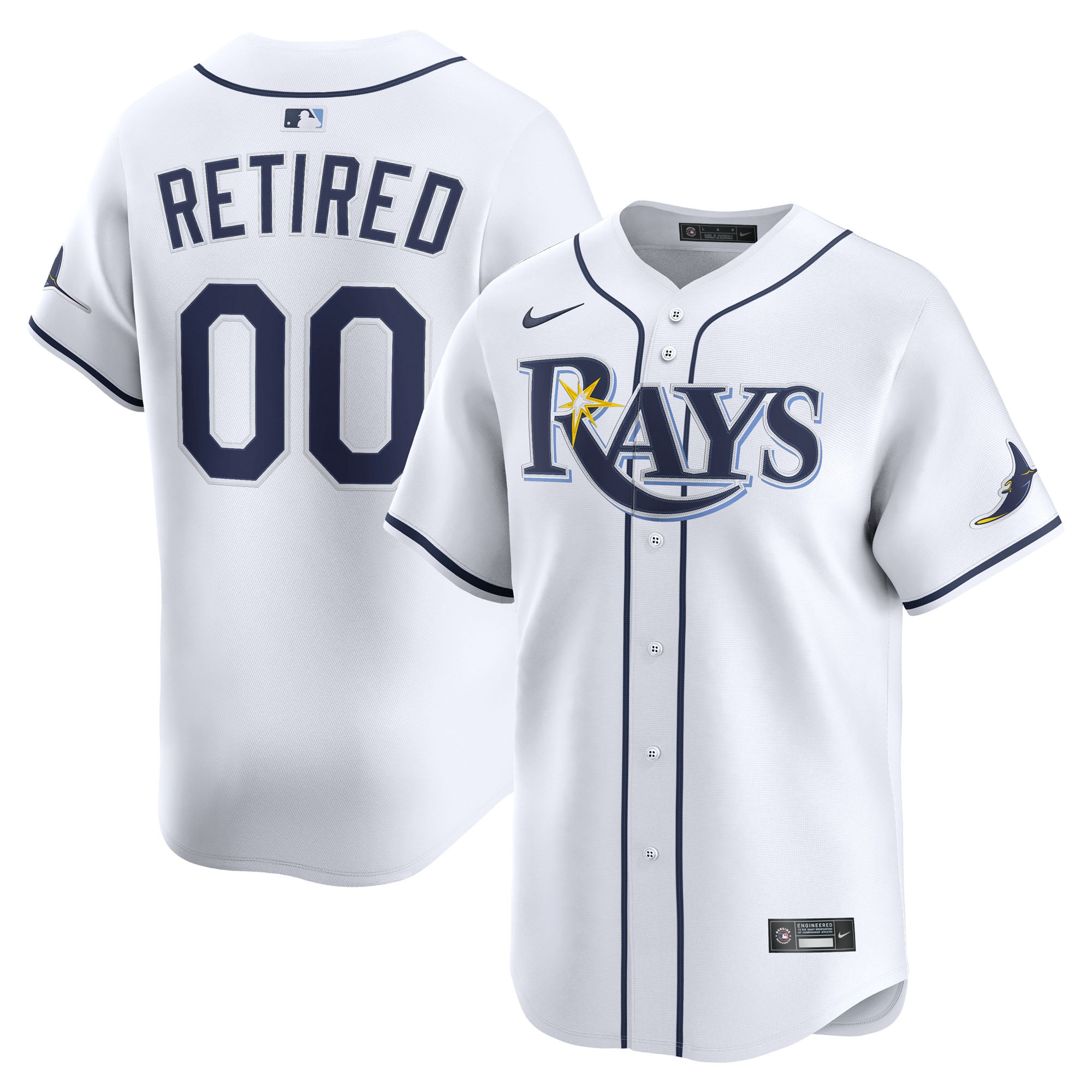 Tampa Bay Rays Home Limited Pick-A-Player Retired Roster Jersey - White