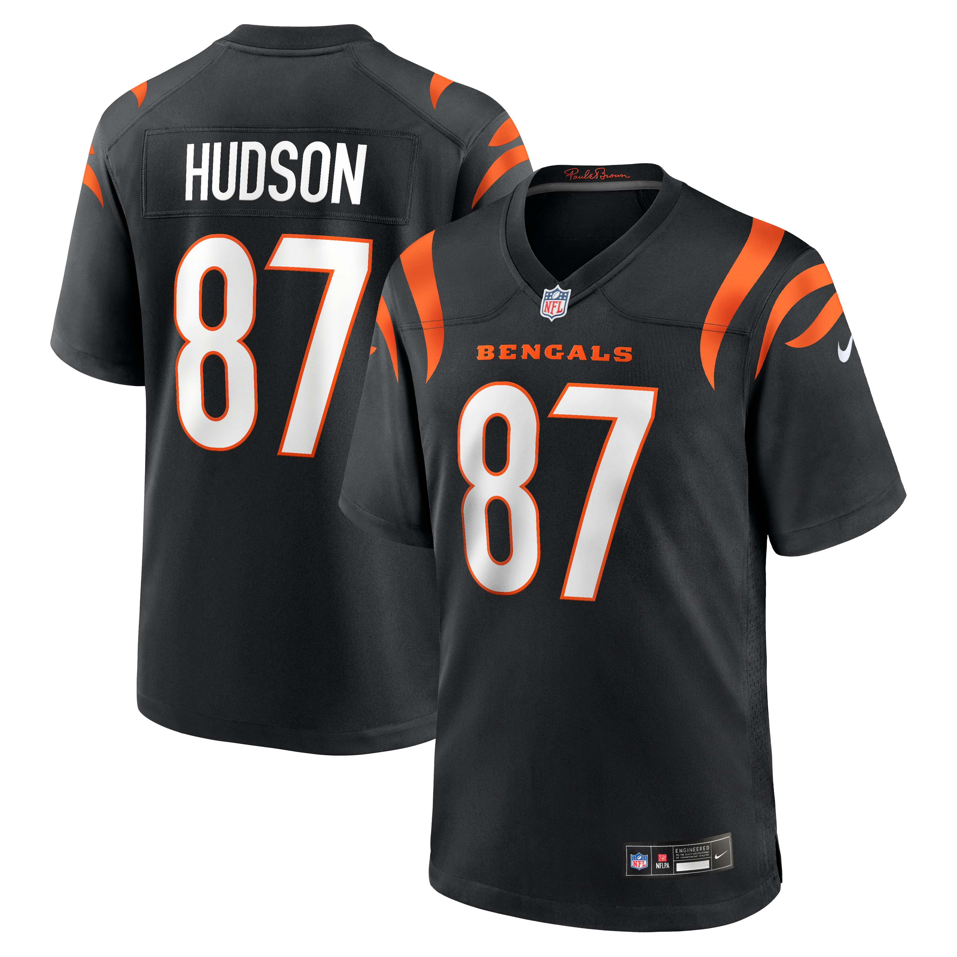 Tanner Hudson Cincinnati Bengals Home Game Player Jersey - Black
