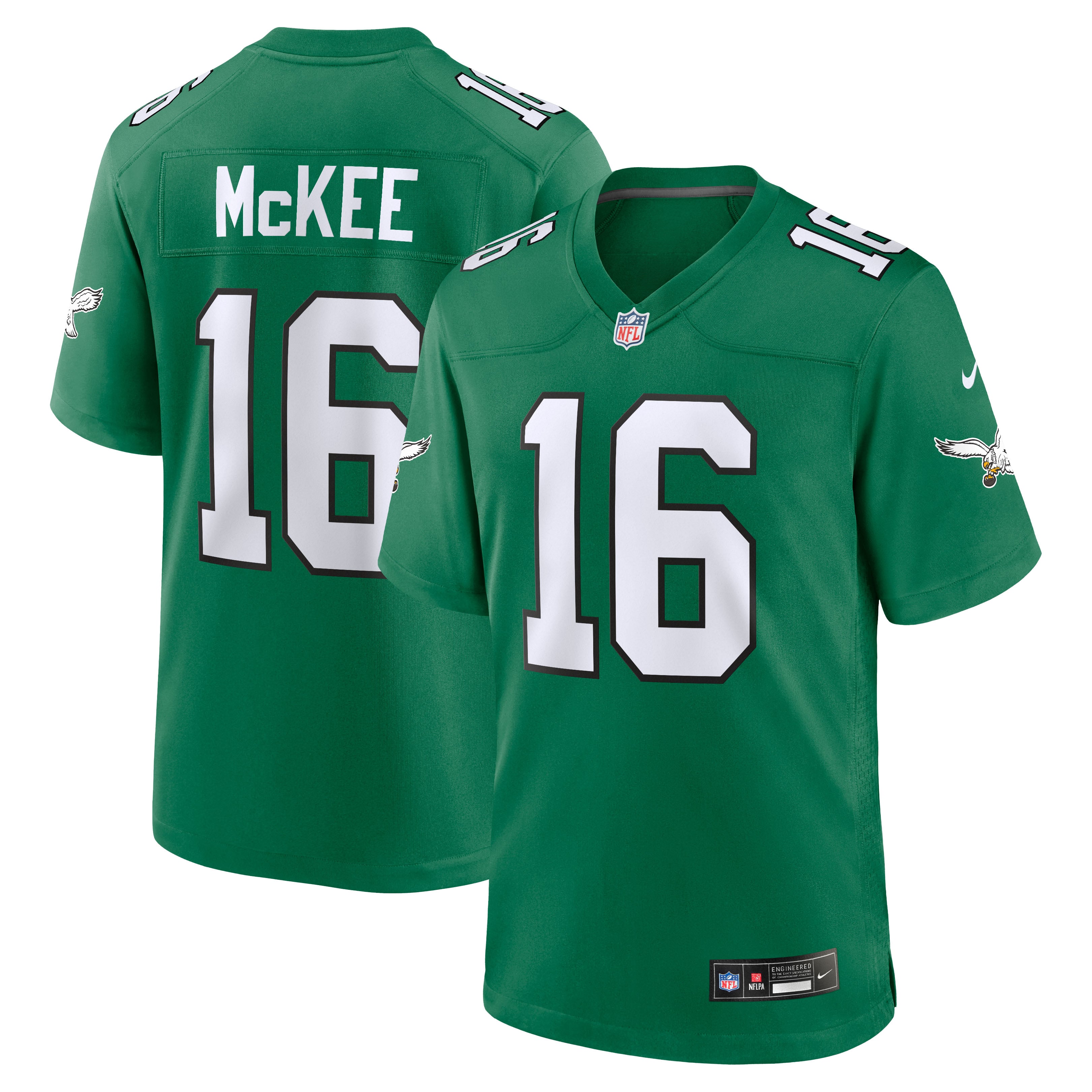 Tanner McKee Philadelphia Eagles Alternate Game Jersey - Kelly Green - Image 2