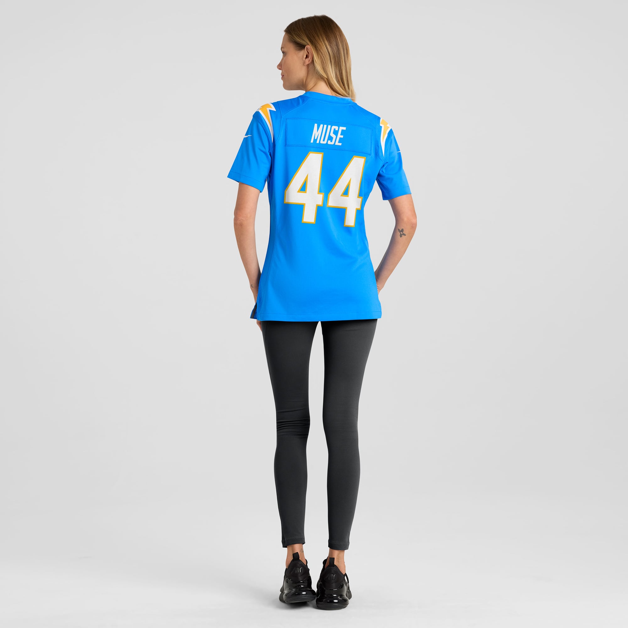 Tanner Muse Los Angeles Chargers Women's Team Game Jersey - Powder Blue - Image 6