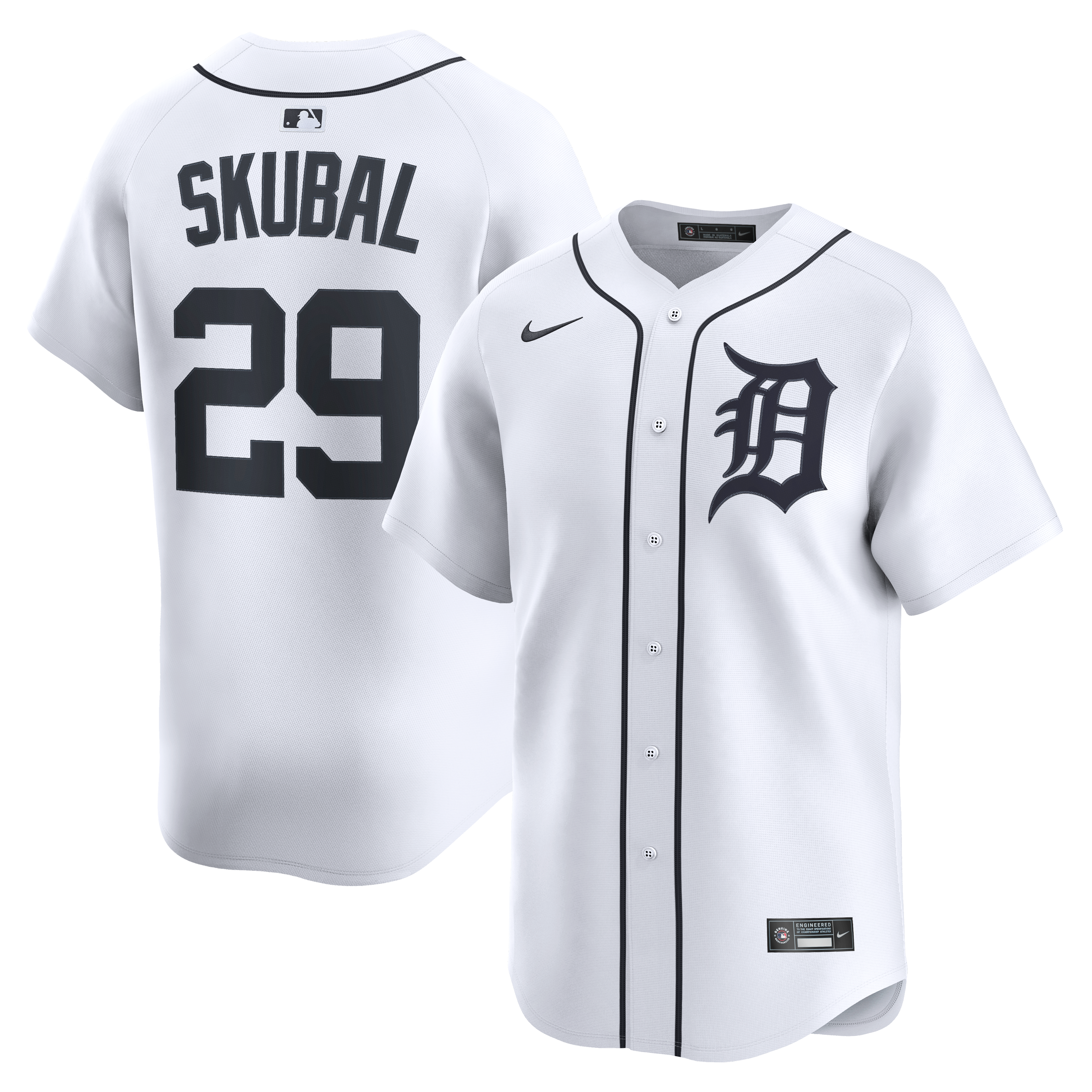 Tarik Skubal Detroit Tigers Home Limited Player Jersey - White - Image 2