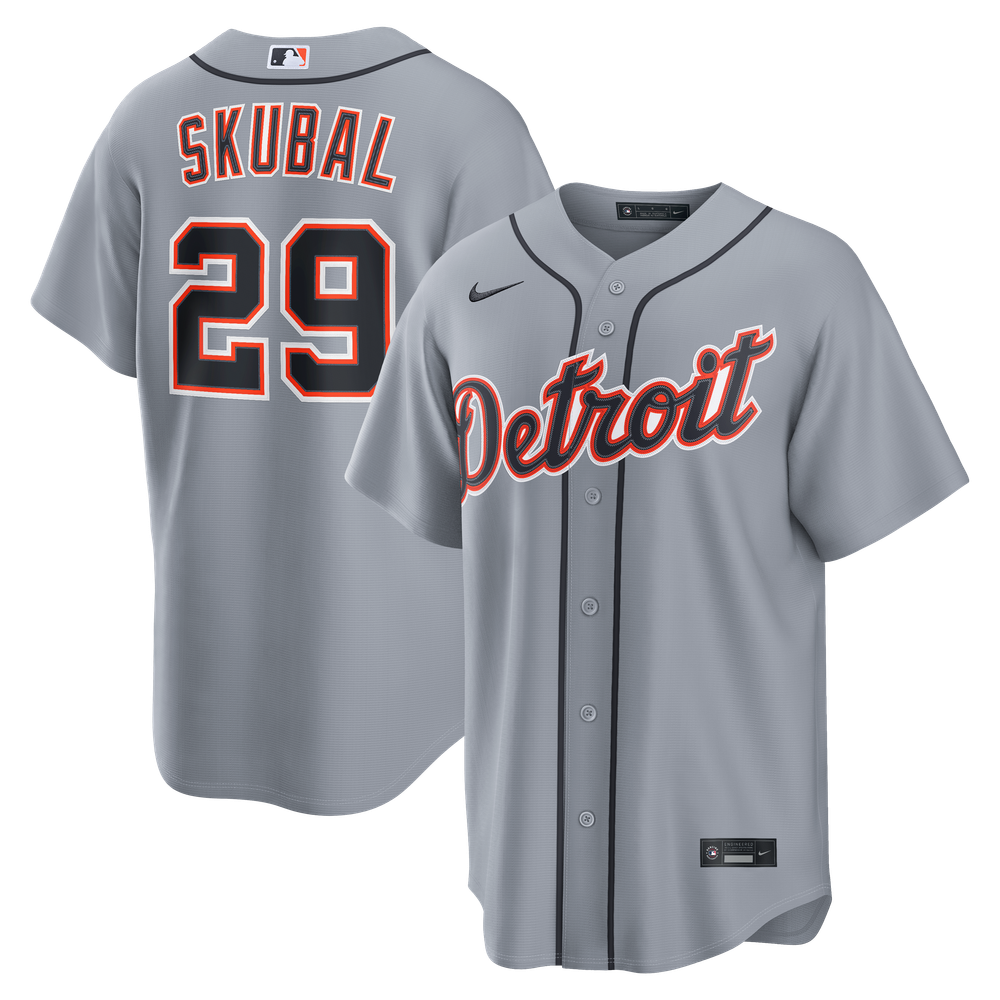 Tarik Skubal Detroit Tigers Road Jersey - Gray - Image 2
