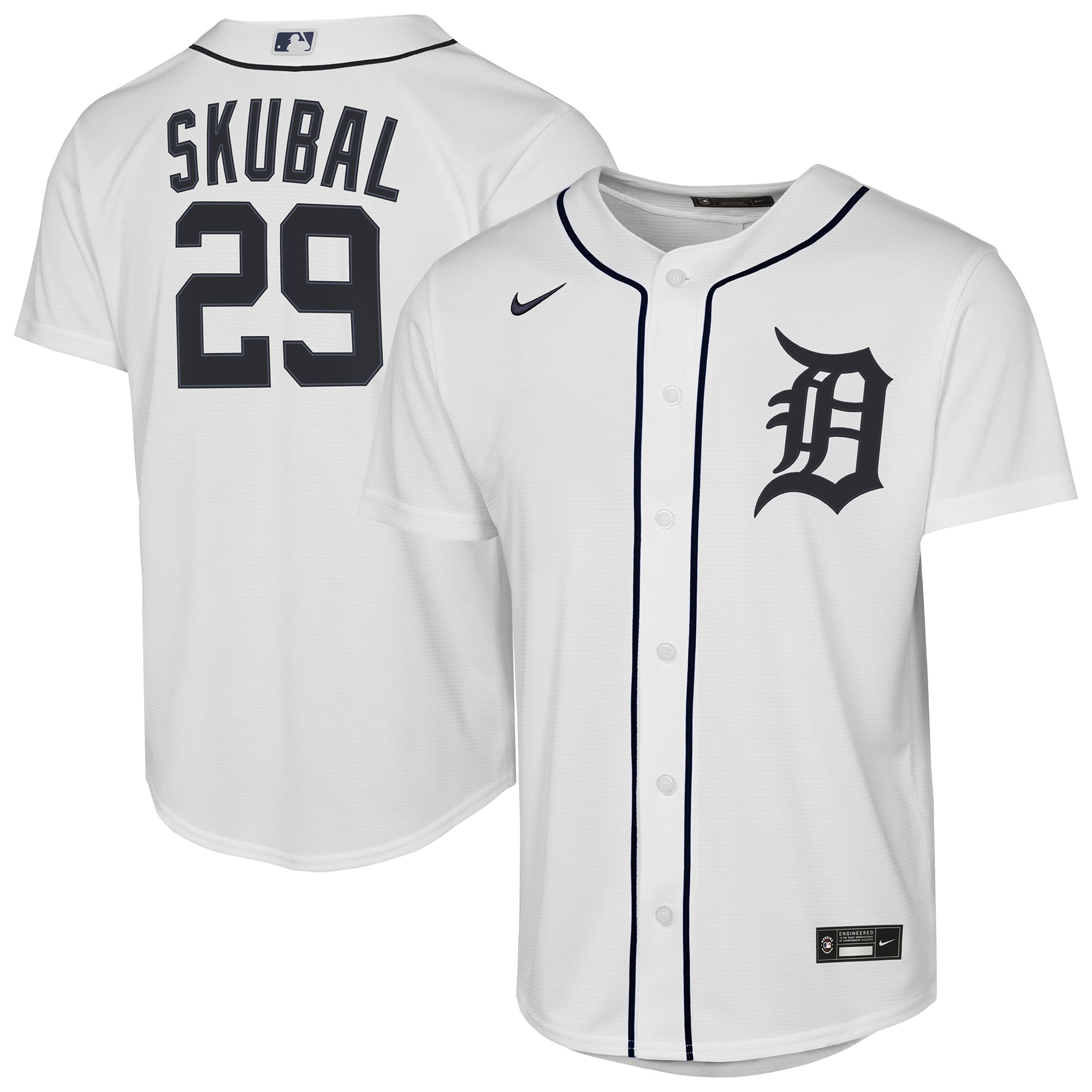 Tarik Skubal Detroit Tigers Youth Home Player Jersey - White - Image 2