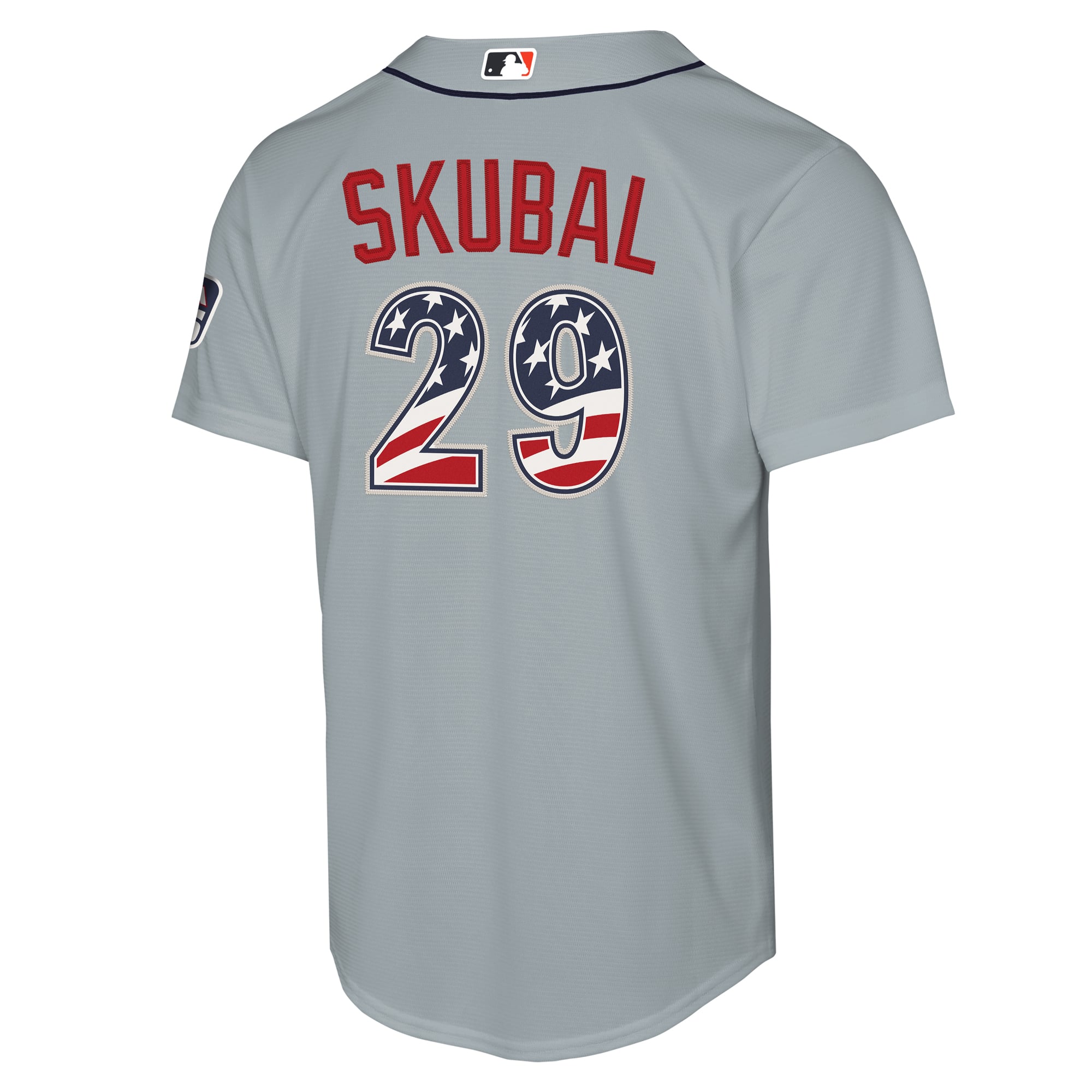 Tarik Skubal Detroit Tigers Youth USA 250 Fourth of July Road Jersey - Gray - Image 4