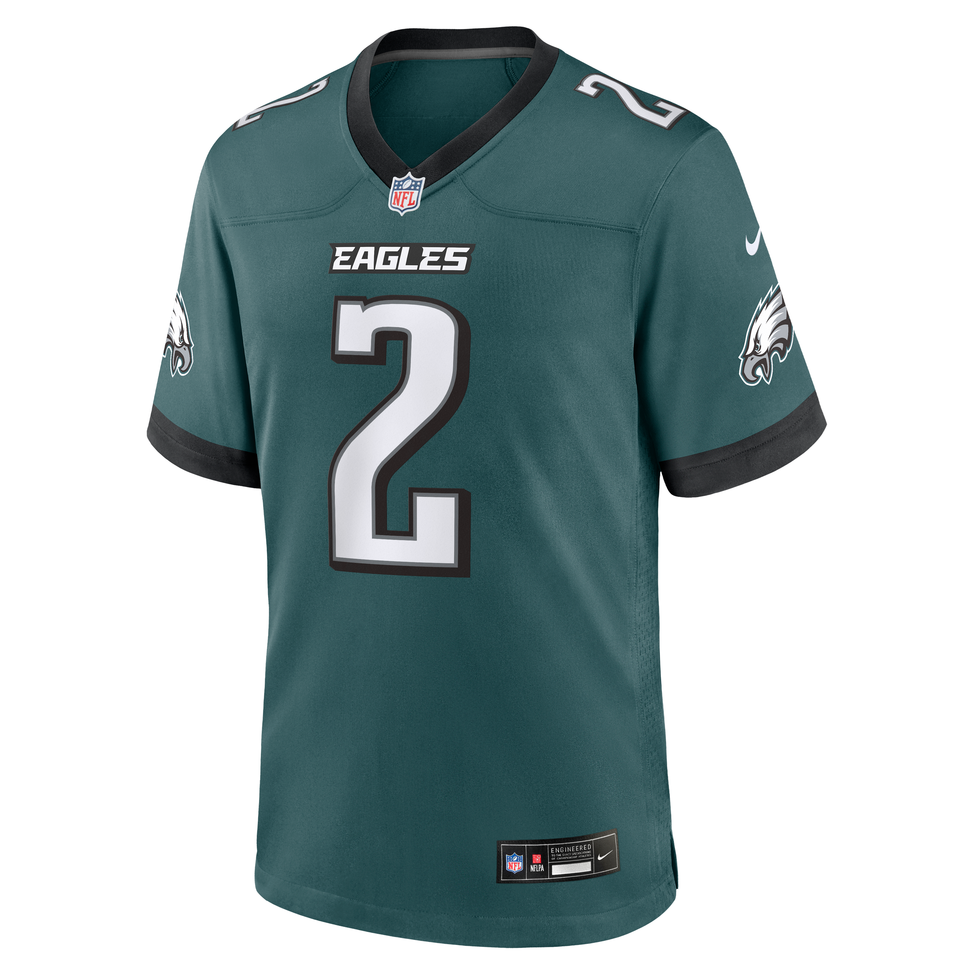 Tariq Woolen Philadelphia Eagles Alternate Game Jersey - Kelly Green - Midnight Green - Image 3