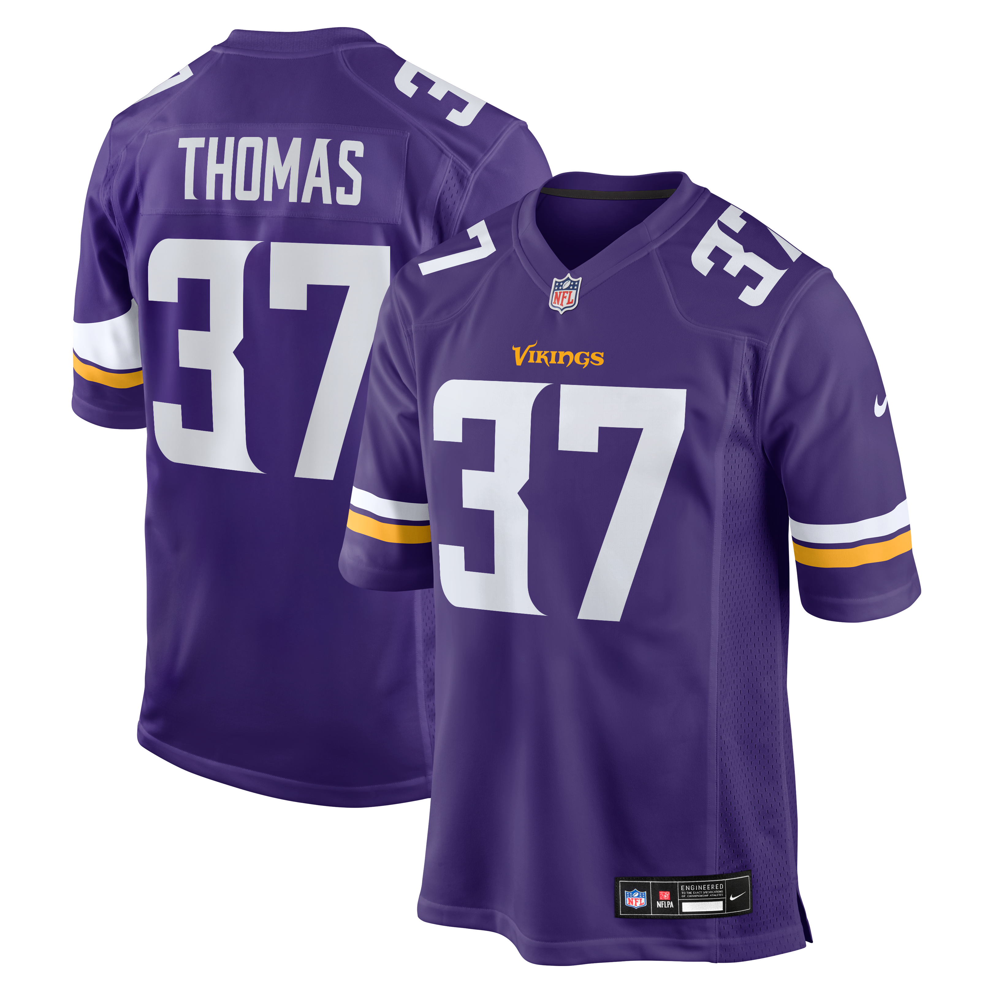 Tavierre Thomas Minnesota Vikings Team Game Jersey - Purple