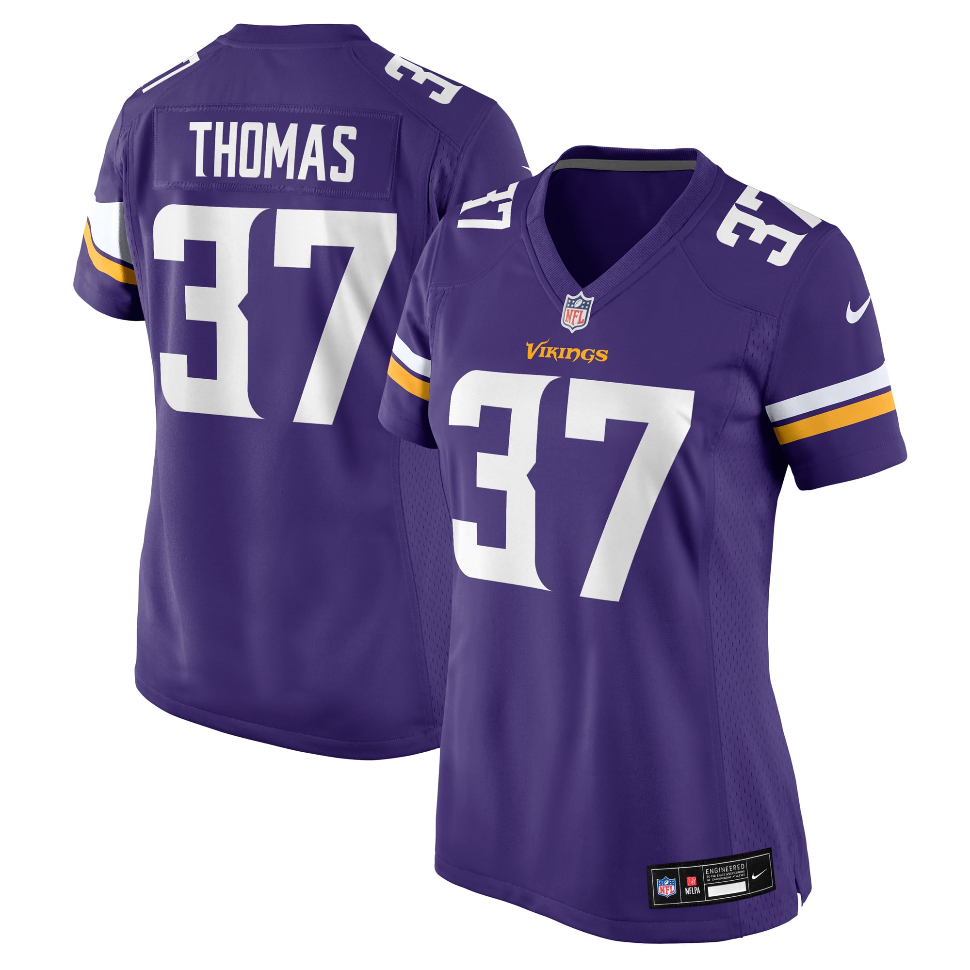 Tavierre Thomas Minnesota Vikings Women's Team Game Jersey - Purple - Image 2