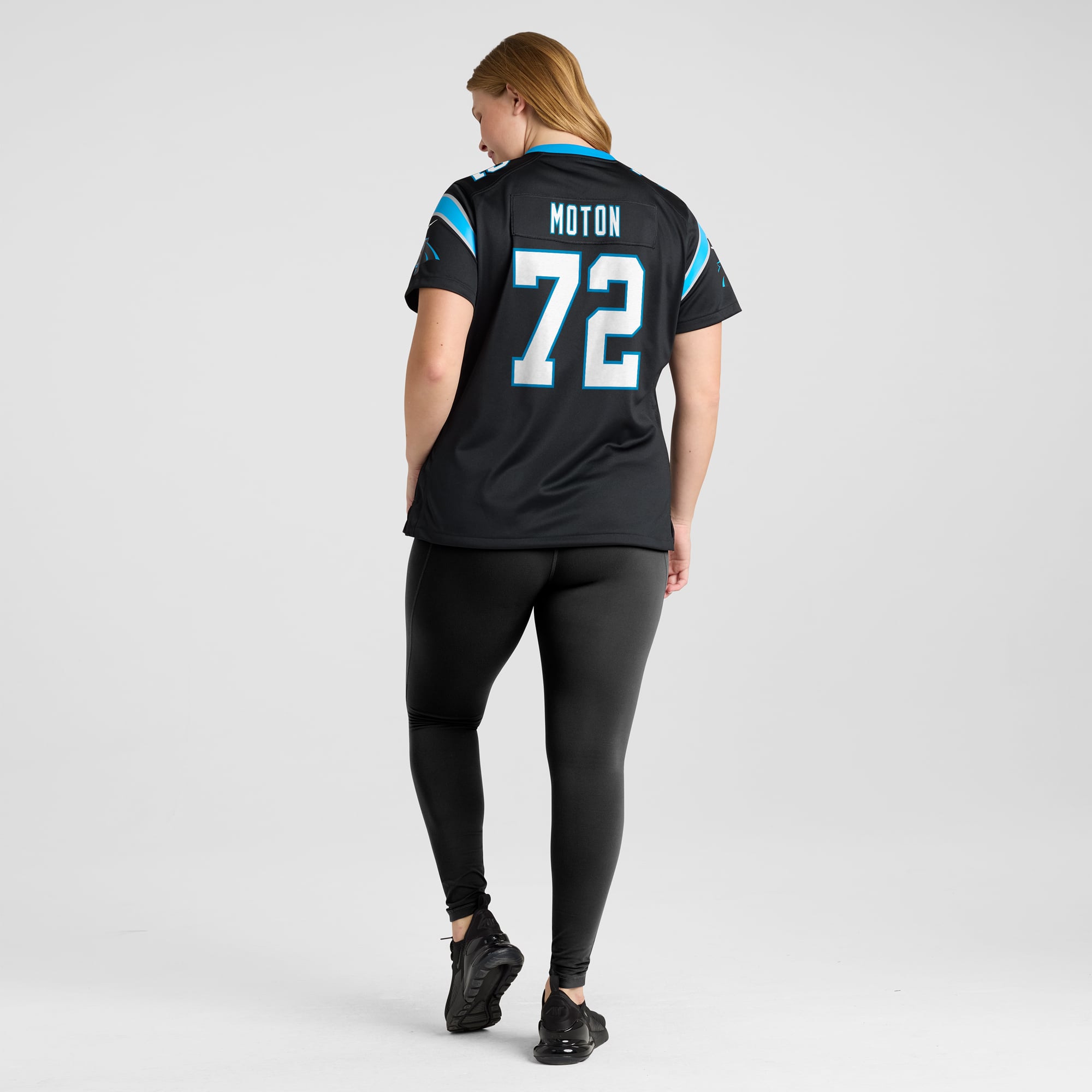 Taylor Moton Carolina Panthers Women's Team Game Jersey - Black - Image 8
