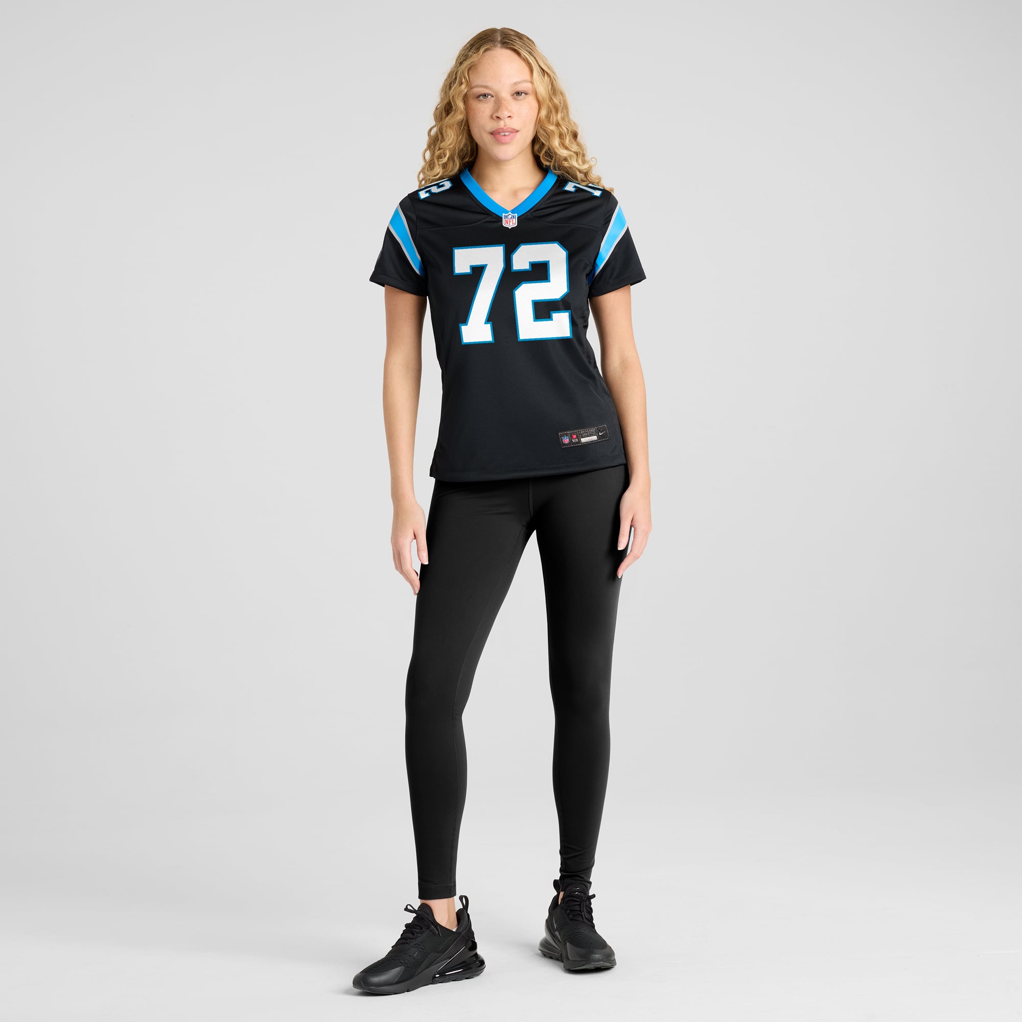 Taylor Moton Carolina Panthers Women's Team Game Jersey - Black - Image 5