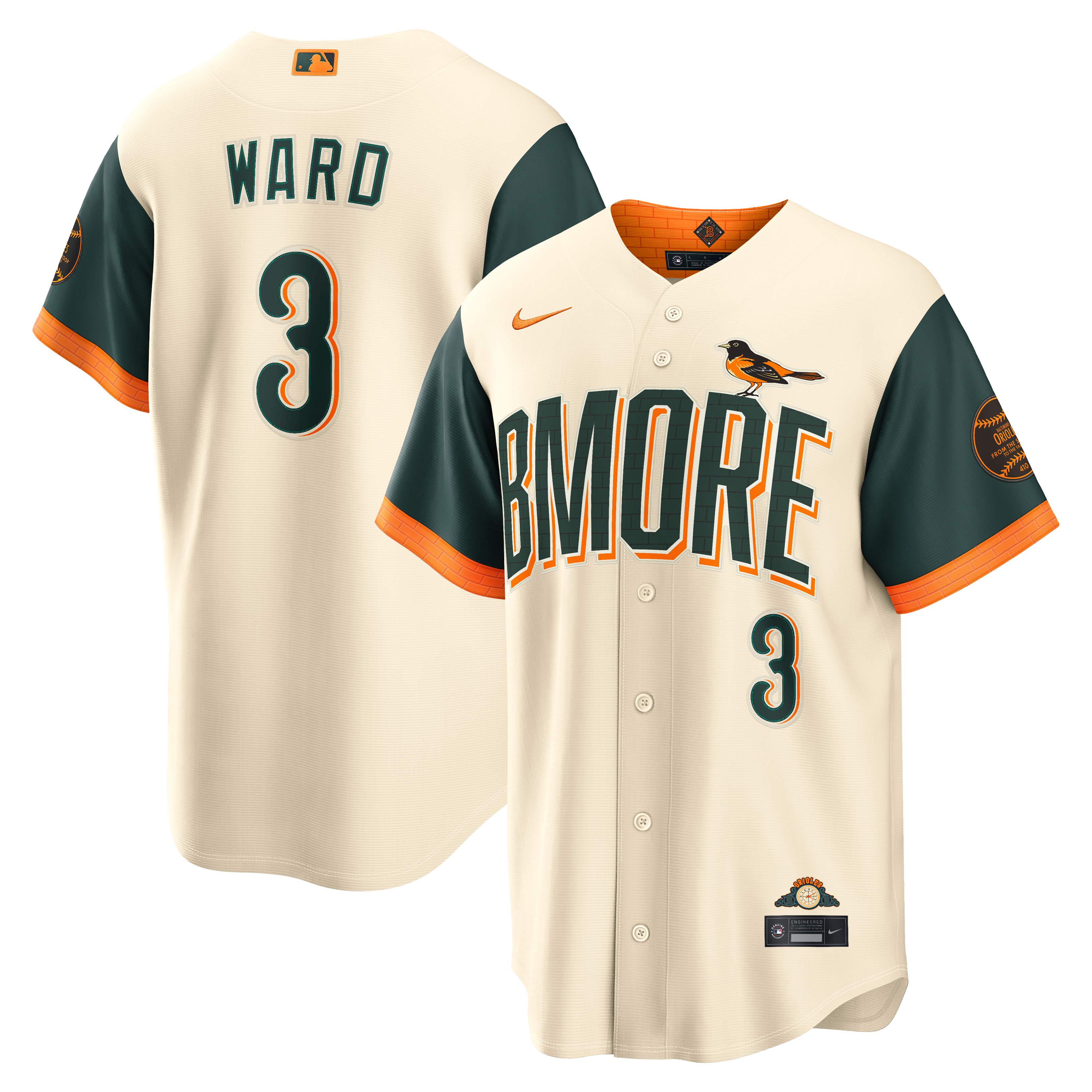 Taylor Ward Baltimore Orioles 2026 City Connect Stadium Jersey - Cream - Image 2