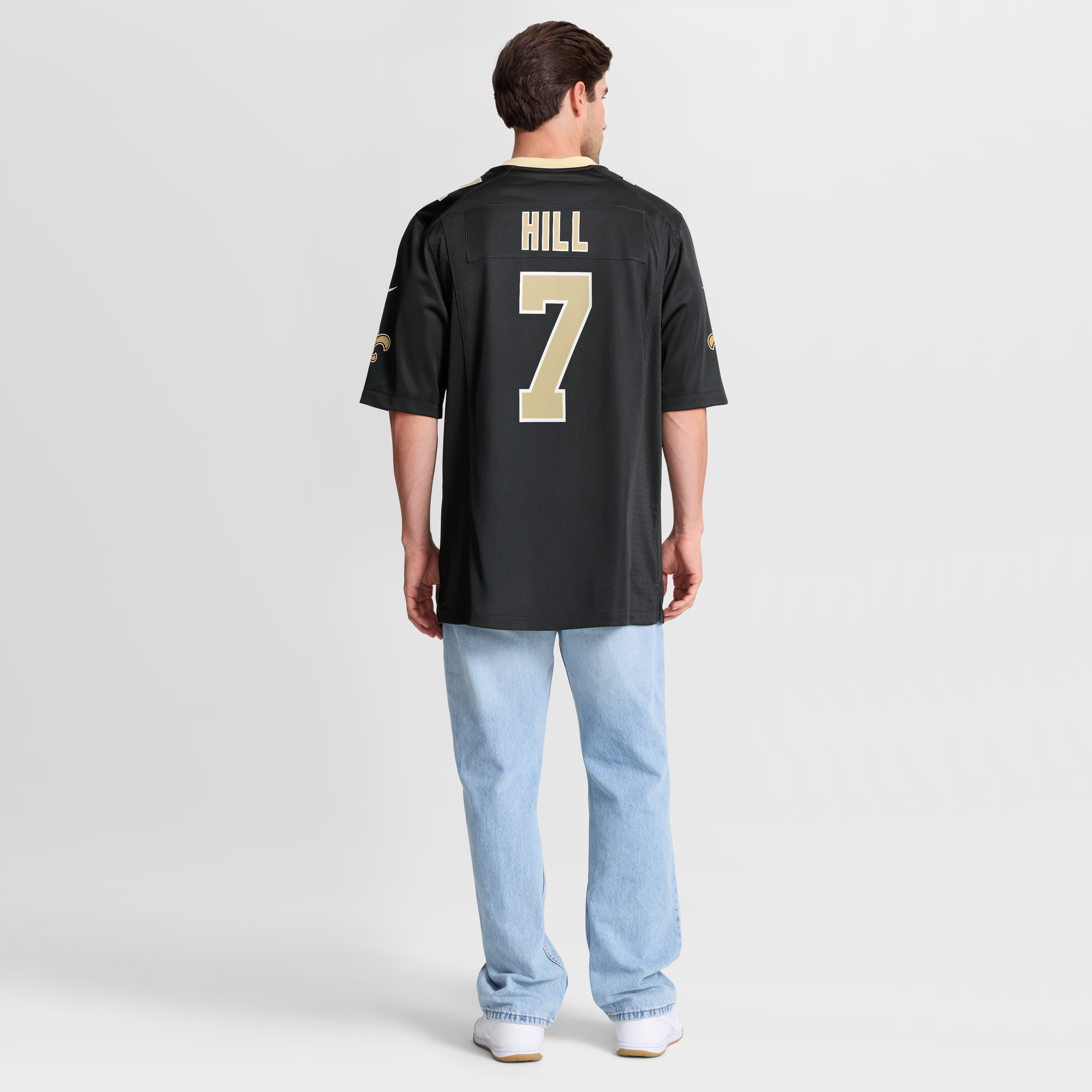 Taysom Hill New Orleans Saints Gameday Golds Alternate Game Player Jersey - Black - Image 9