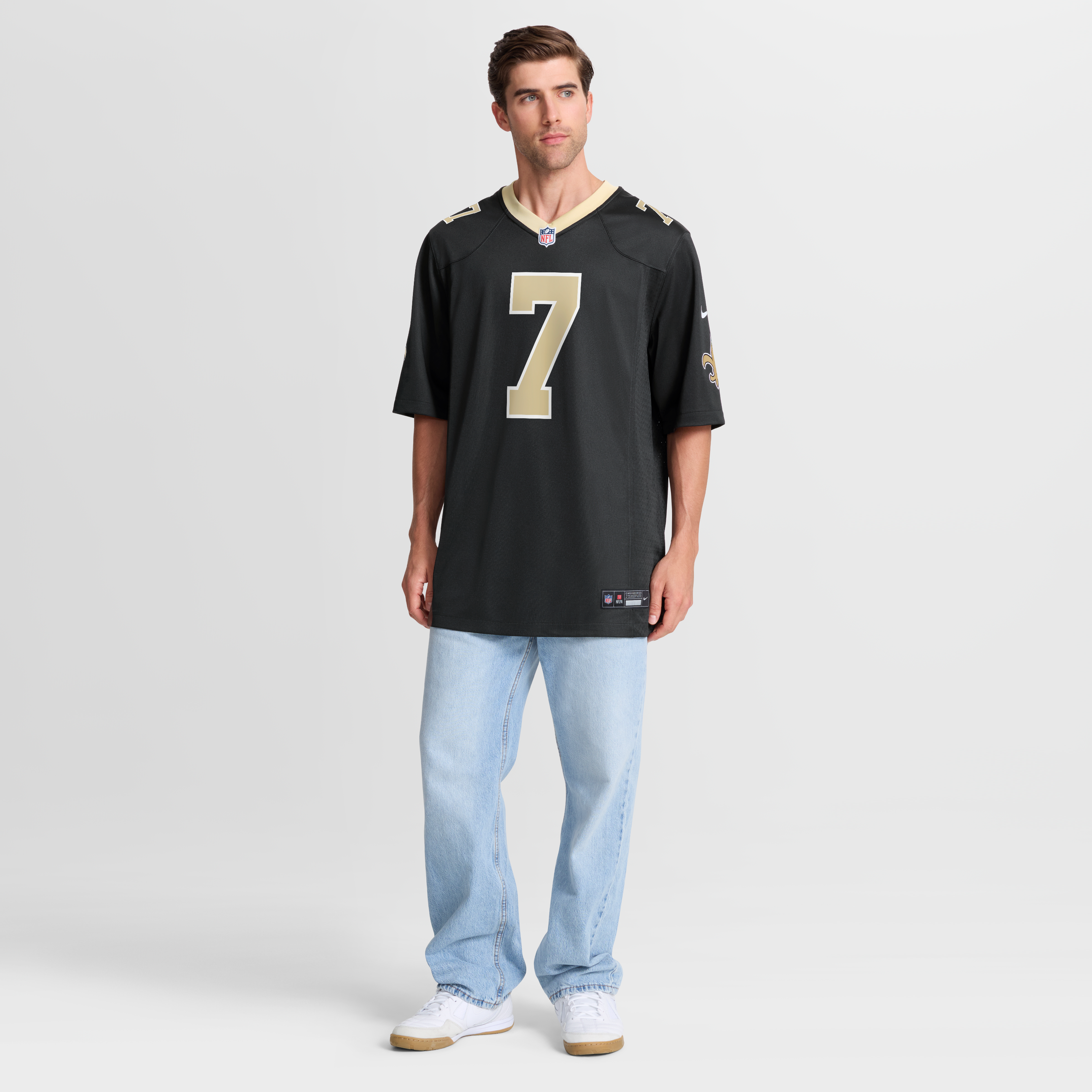 Taysom Hill New Orleans Saints Gameday Golds Alternate Game Player Jersey - Black - Image 8