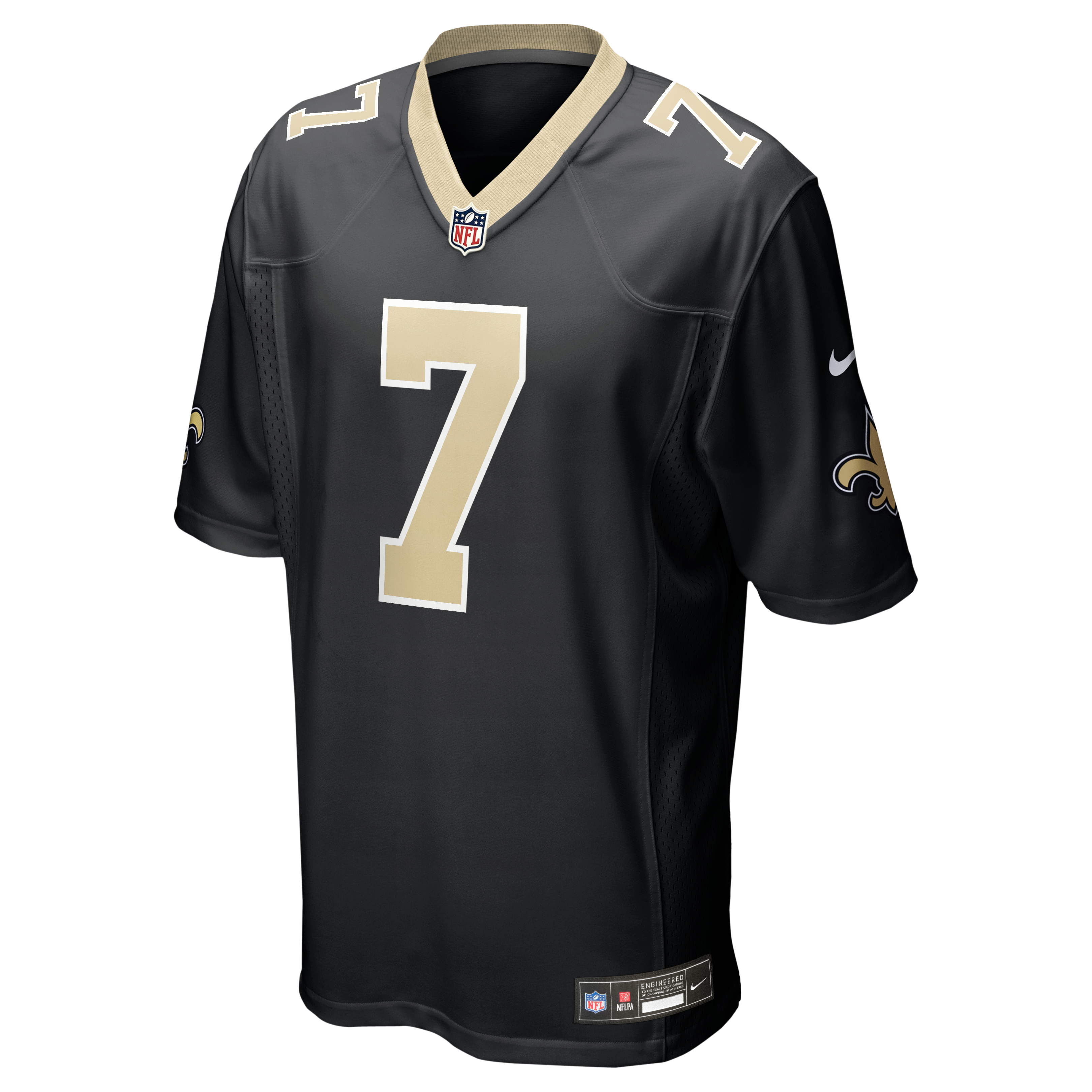Taysom Hill New Orleans Saints Gameday Golds Alternate Game Player Jersey - Black - Image 3
