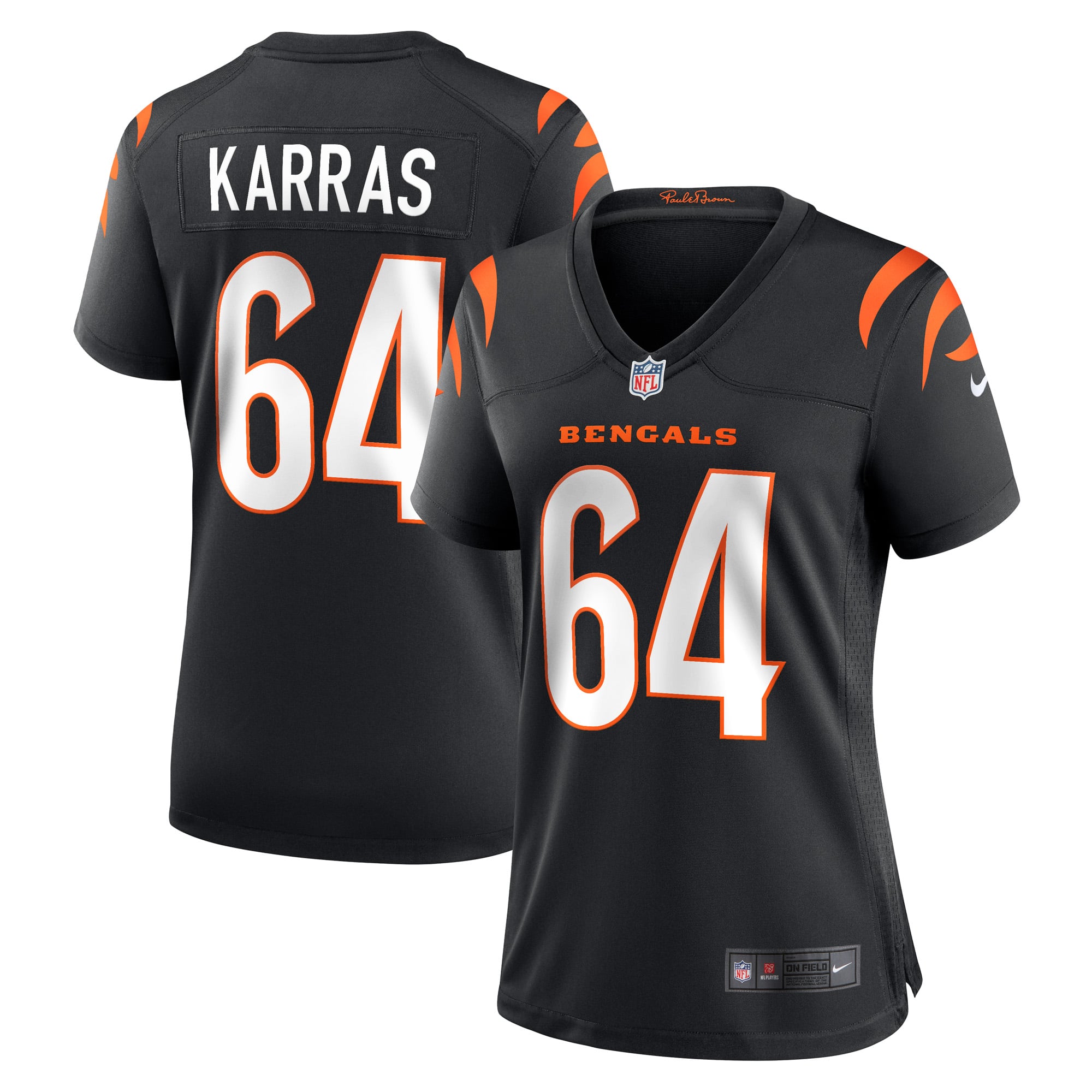 Ted Karras Cincinnati Bengals Women's Game Player Jersey - Black - Image 2