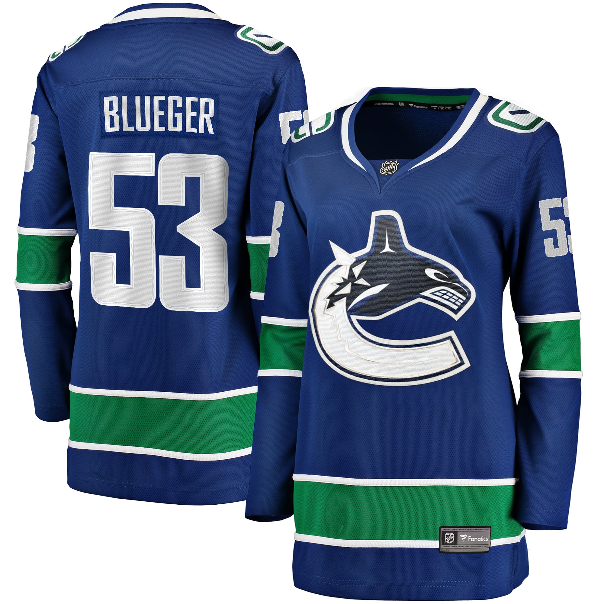 Teddy Blueger Vancouver Canucks Women's Home Breakaway Player Jersey - Blue