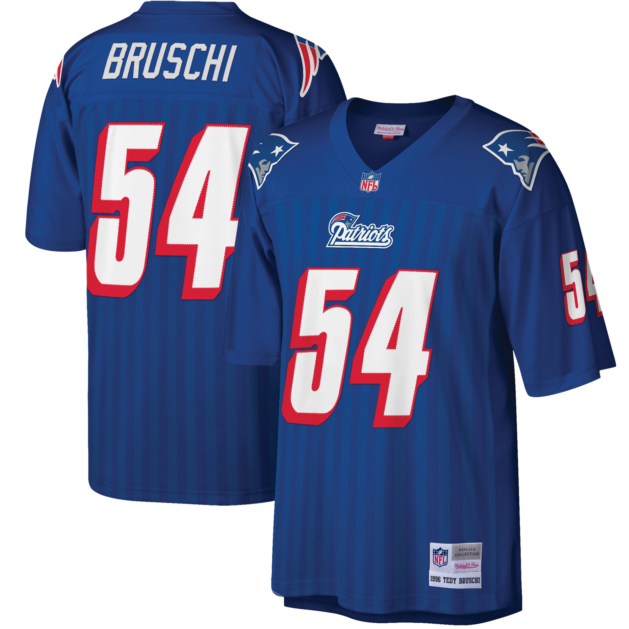 Tedy Bruschi New England Patriots Big & Tall 1996 Retired Player Jersey - Royal - Image 2