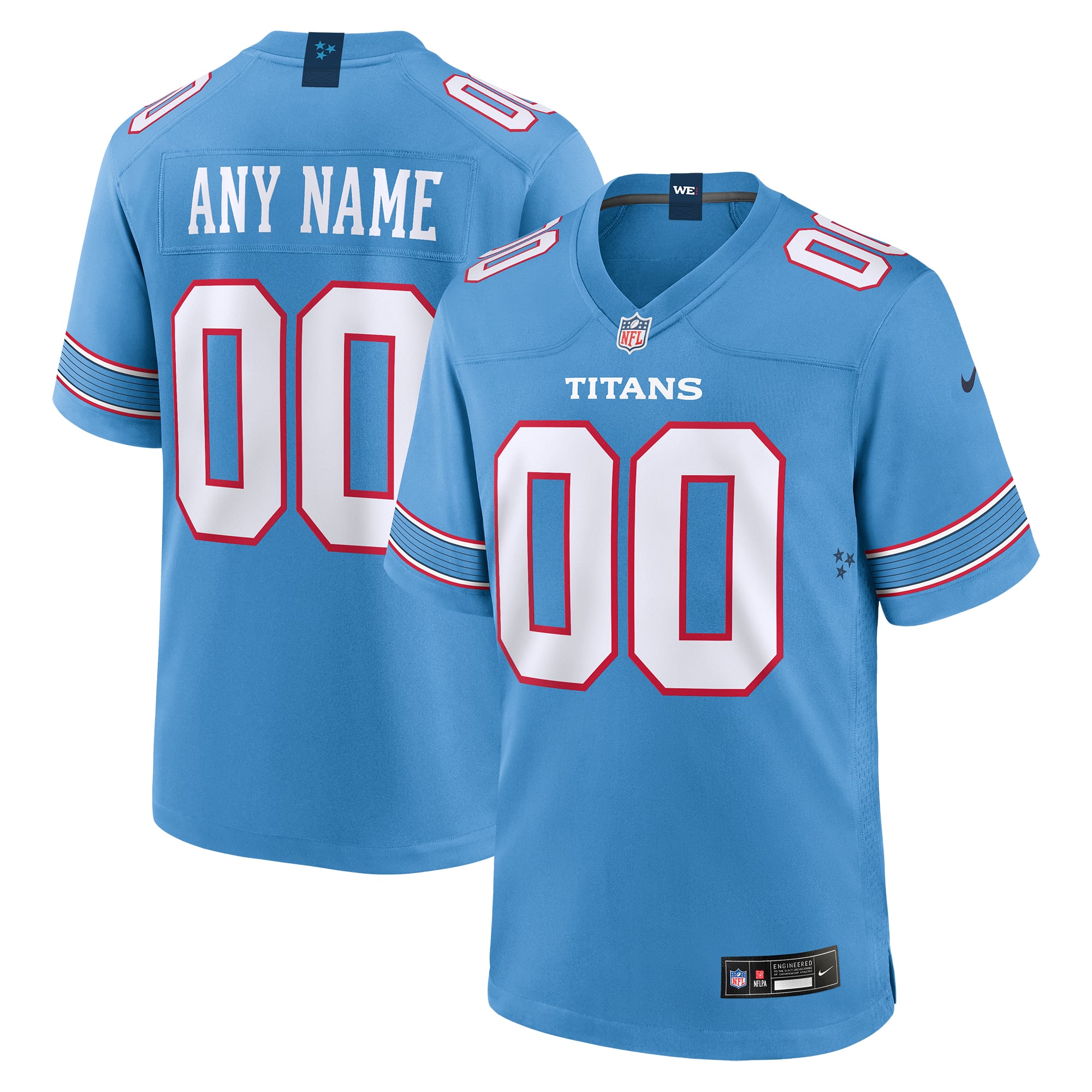 Tennessee Titans Game Custom Jersey - Light Blue - Image 2